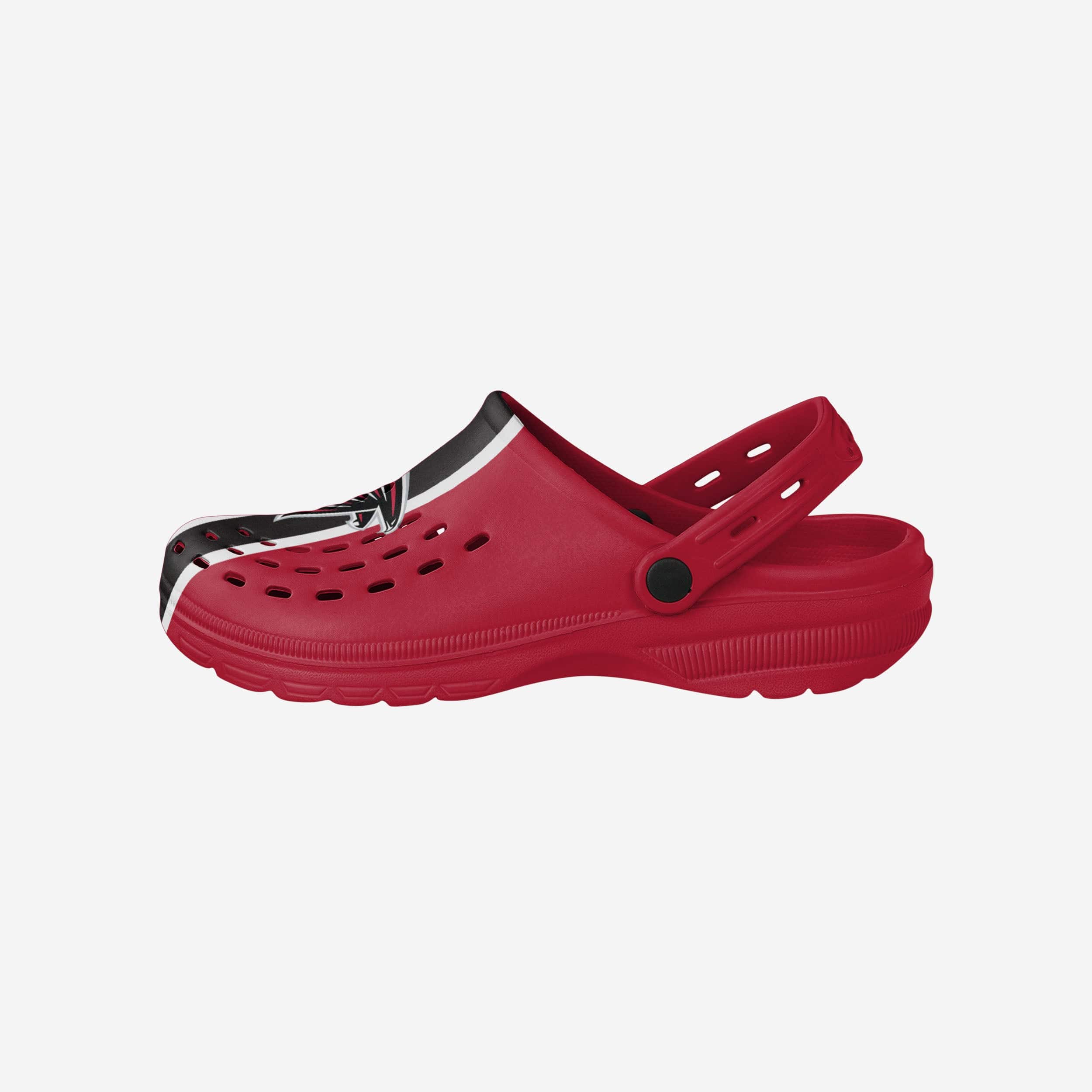 Atlanta Falcons Stylish Team Stripe Clogs with Straps