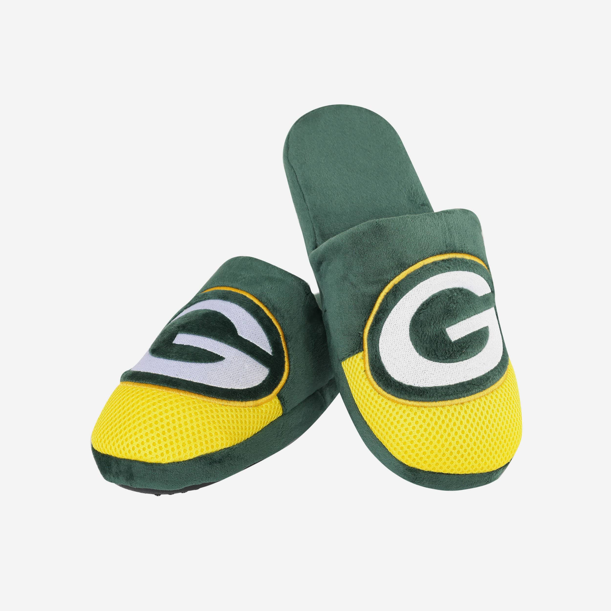 Green Bay Packers Team Logo Luxury Staycation Slippers
