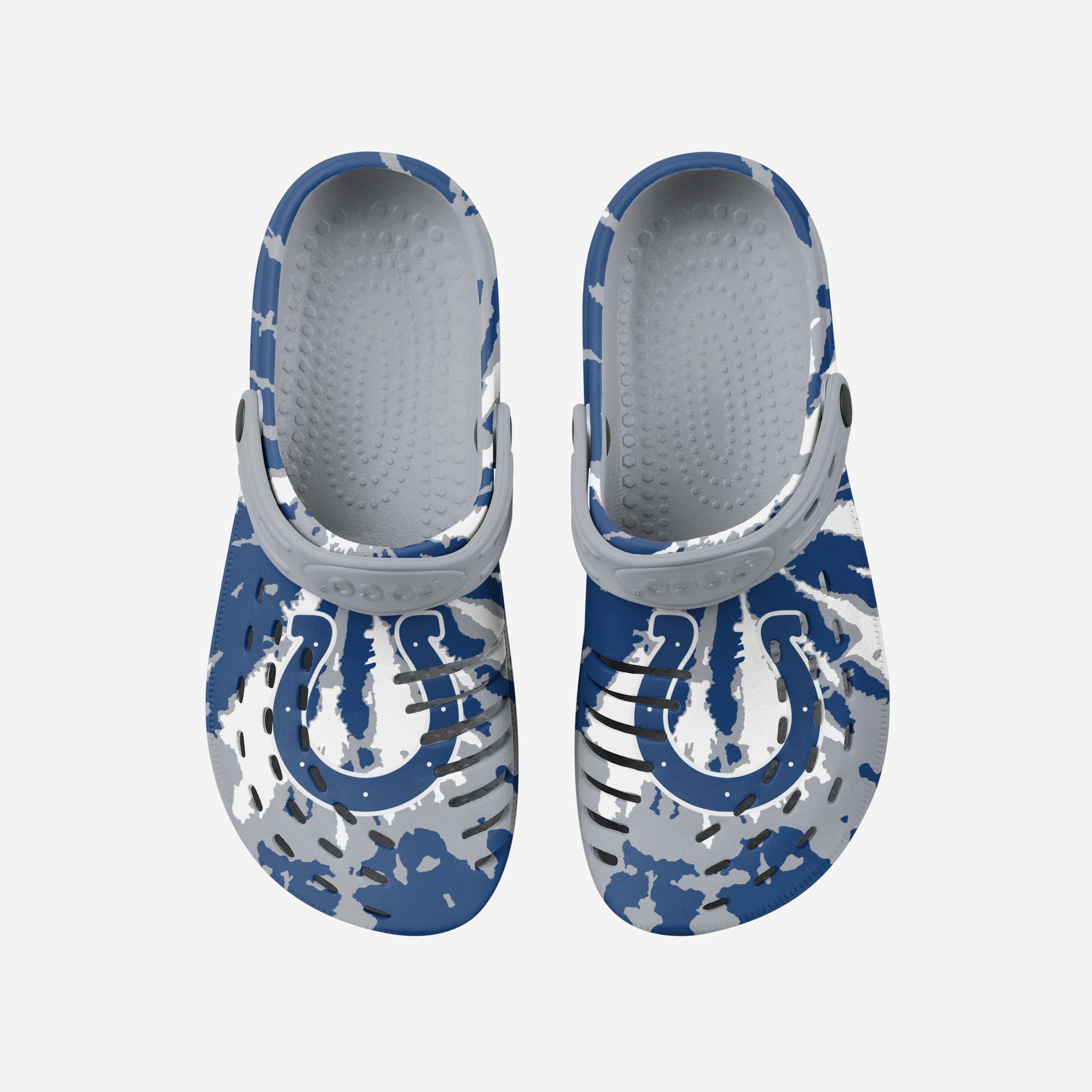 Awesome Indianapolis Colts Tie - Dye Clogs with Straps