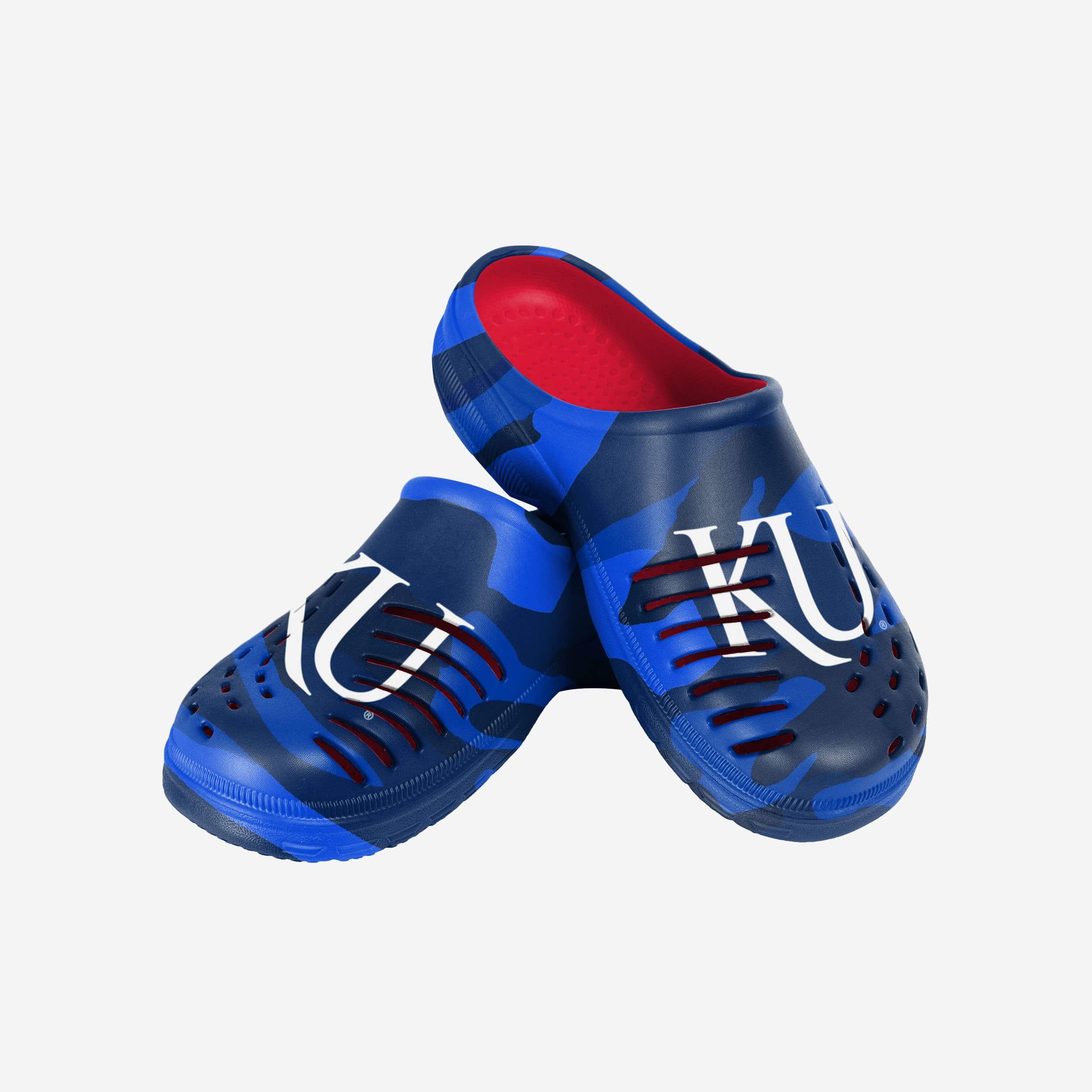 Kansas Jayhawks Tonal Camo Clogs - Show Your Fandom!