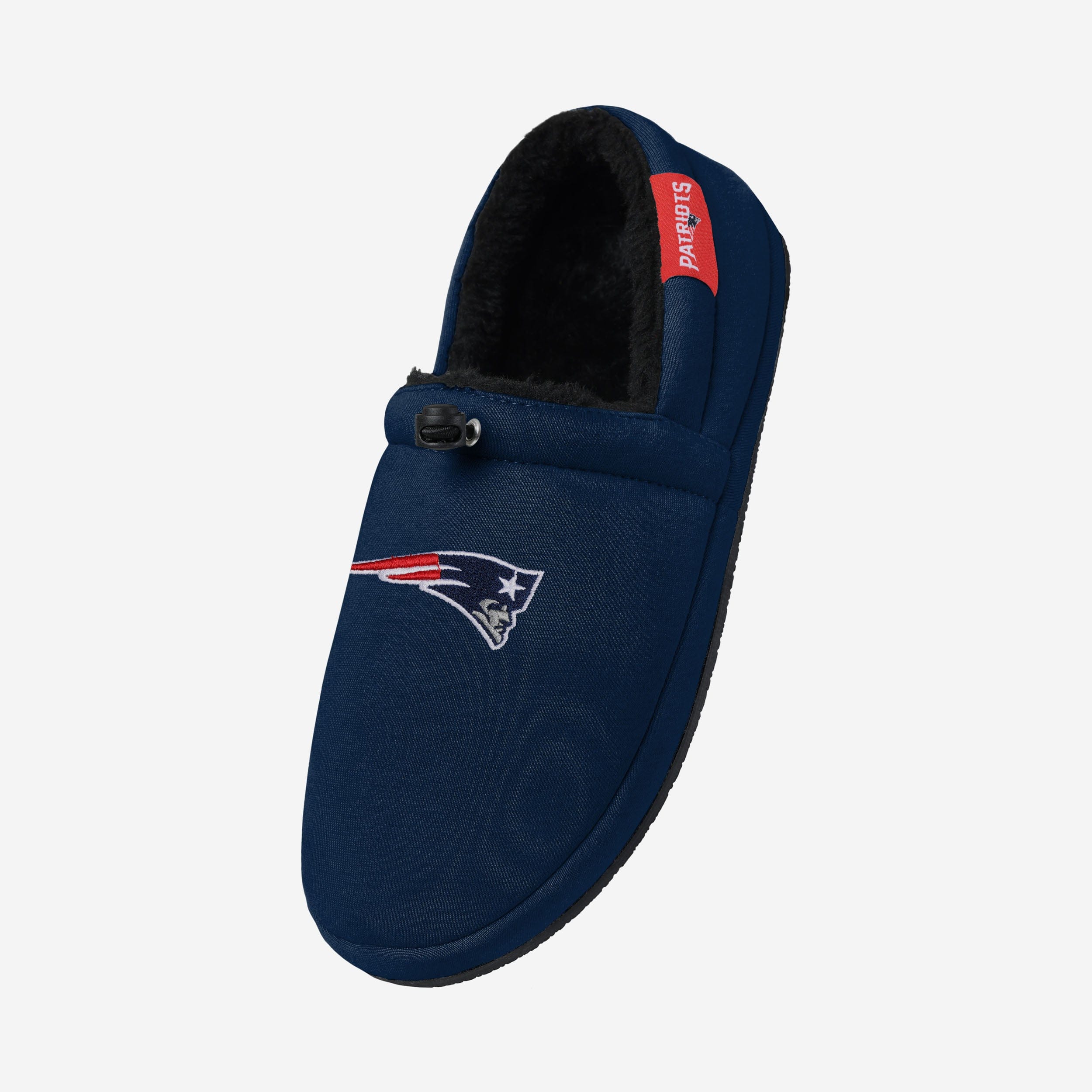 New England Patriots Bold Logo Athletic Moccasin Slippers - Show Your Team Spirit!