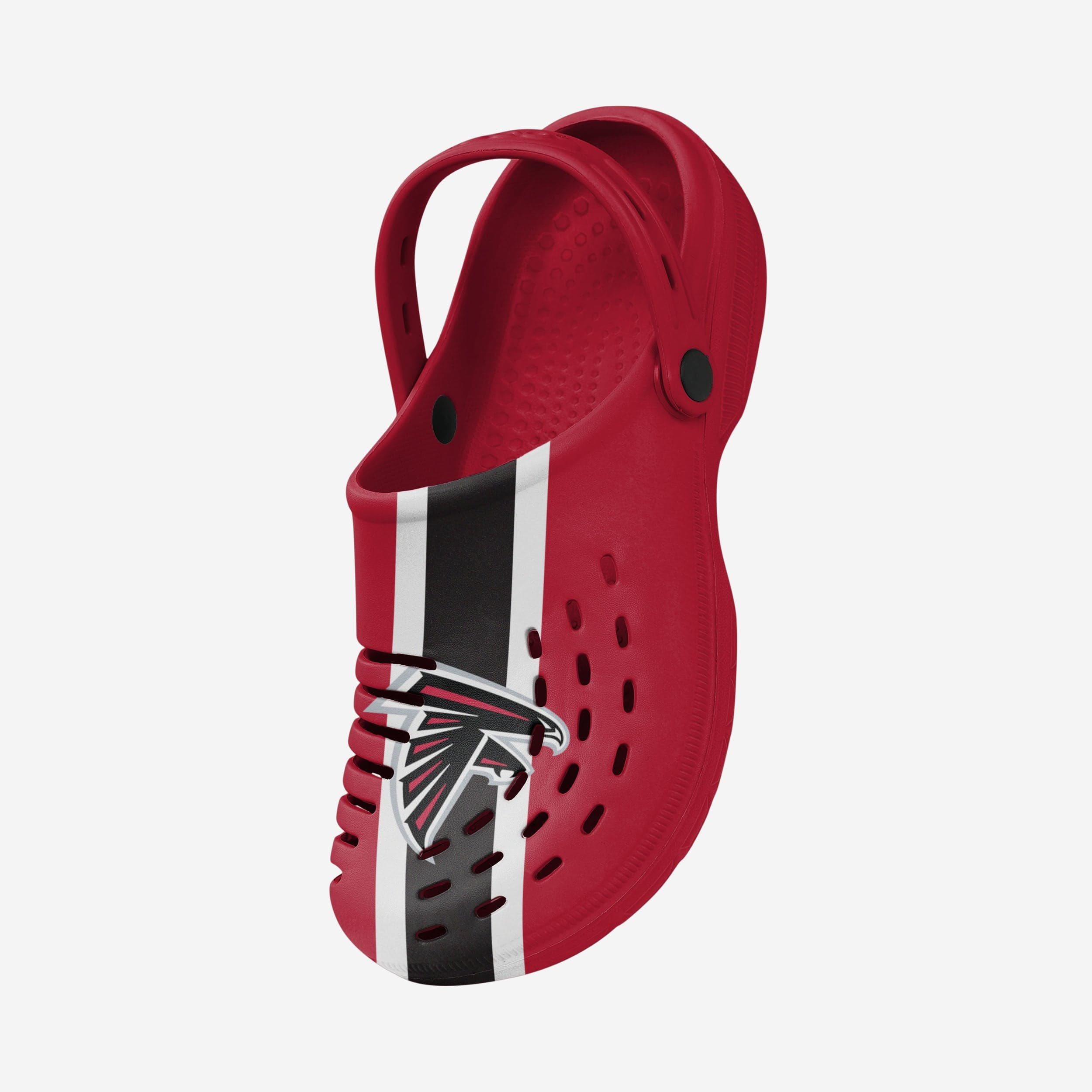 Atlanta Falcons Stylish Team Stripe Clogs with Straps