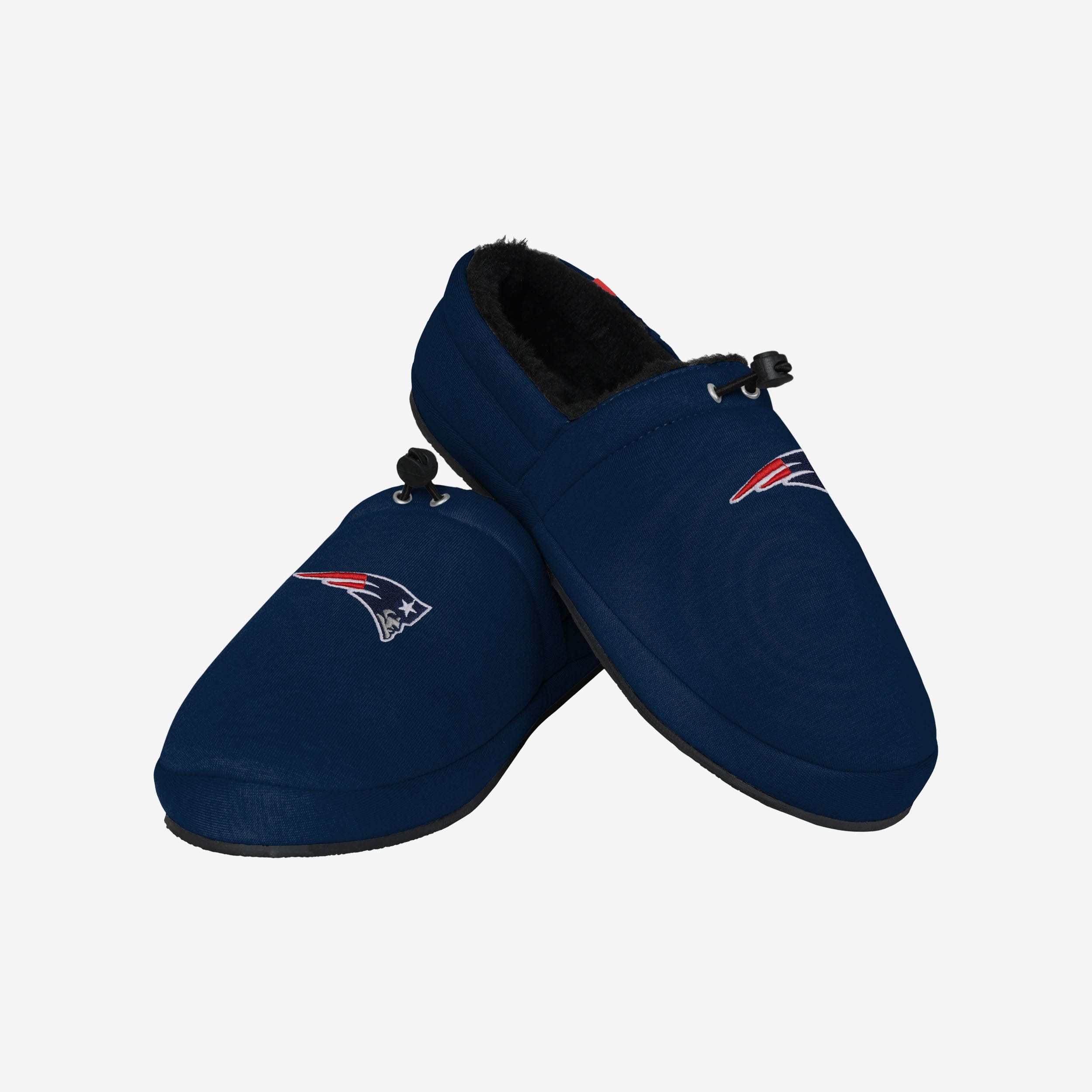 New England Patriots Bold Logo Athletic Moccasin Slippers - Show Your Team Spirit!