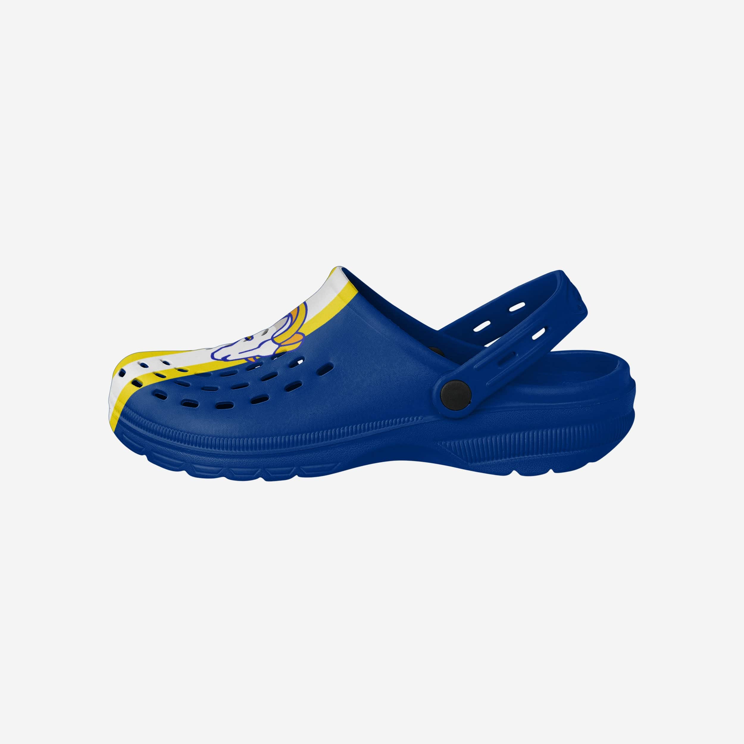 Los Angeles Rams Team Stripe Clogs with Straps - Game - Ready Style!