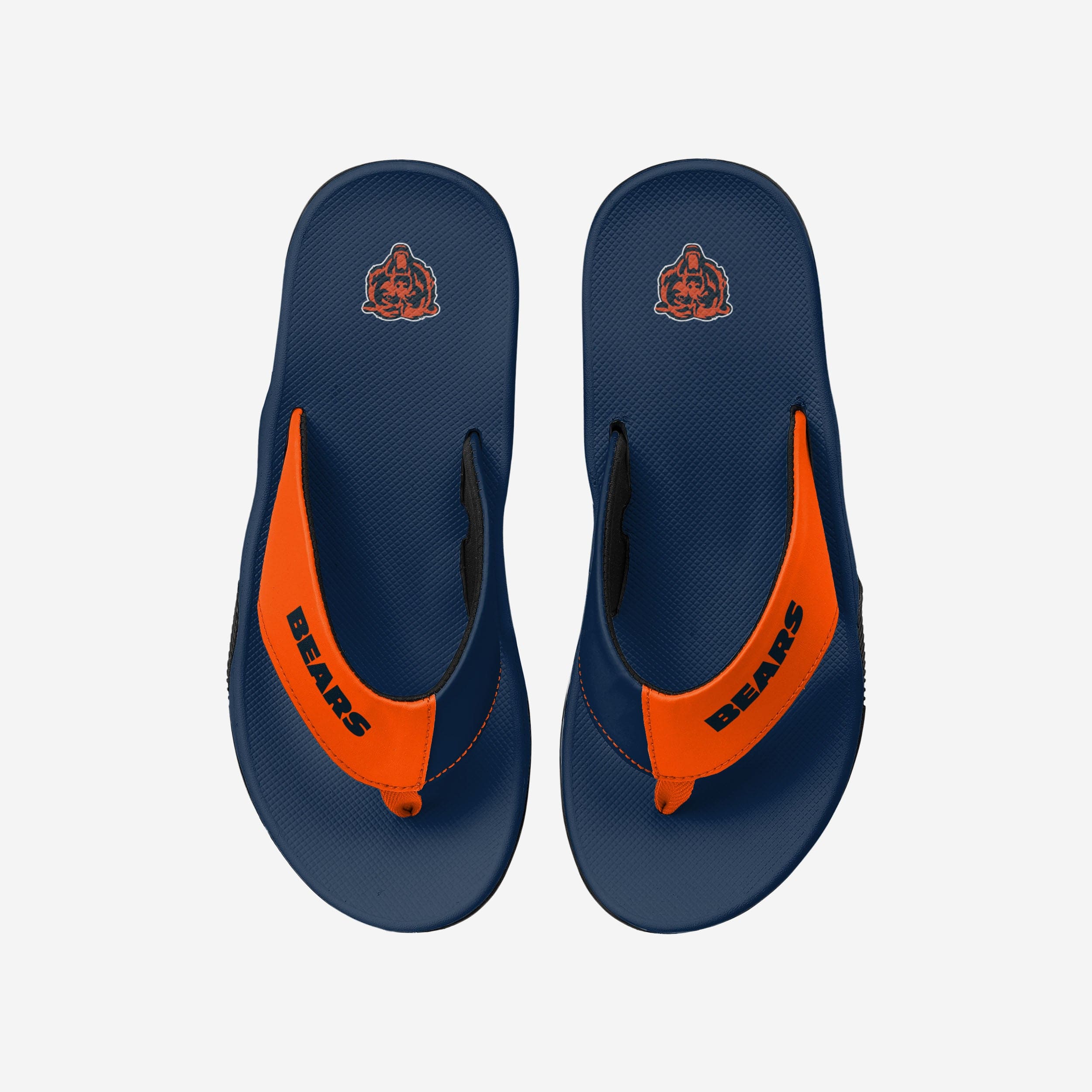 Chicago Bears Team Color Contour Flip Flops - Game - Day and Beach Essential