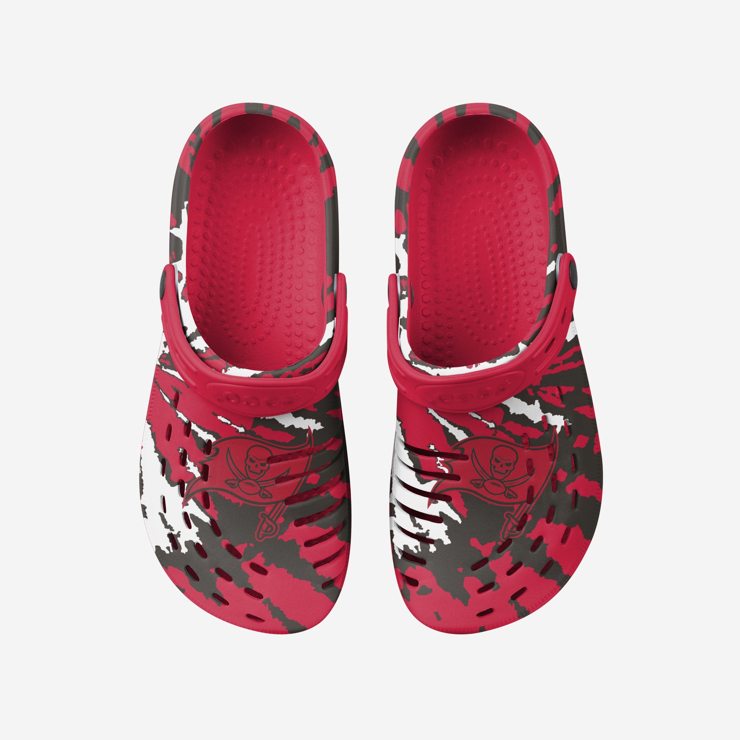 Tampa Bay Buccaneers Stylish Tie - Dye Clogs with Straps