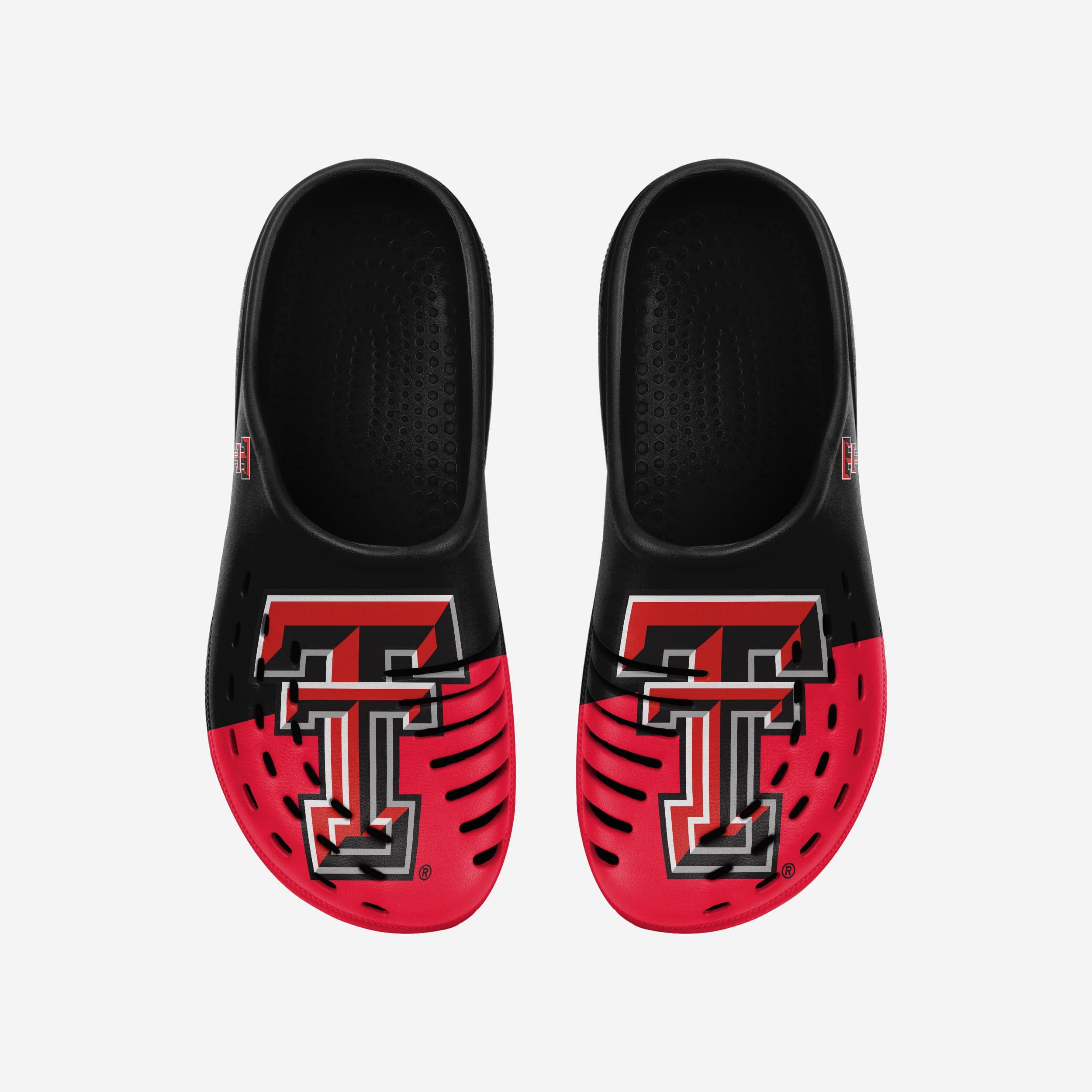 Texas Tech Red Raiders Colorblock Big Logo Clogs - Stylish Team Spirit Footwear