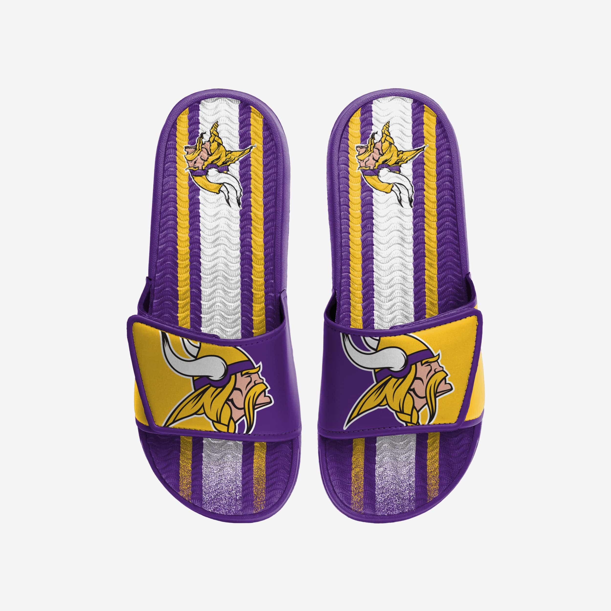 Minnesota Vikings Team Stripe Gel Slides - Show Your Team Spirit!