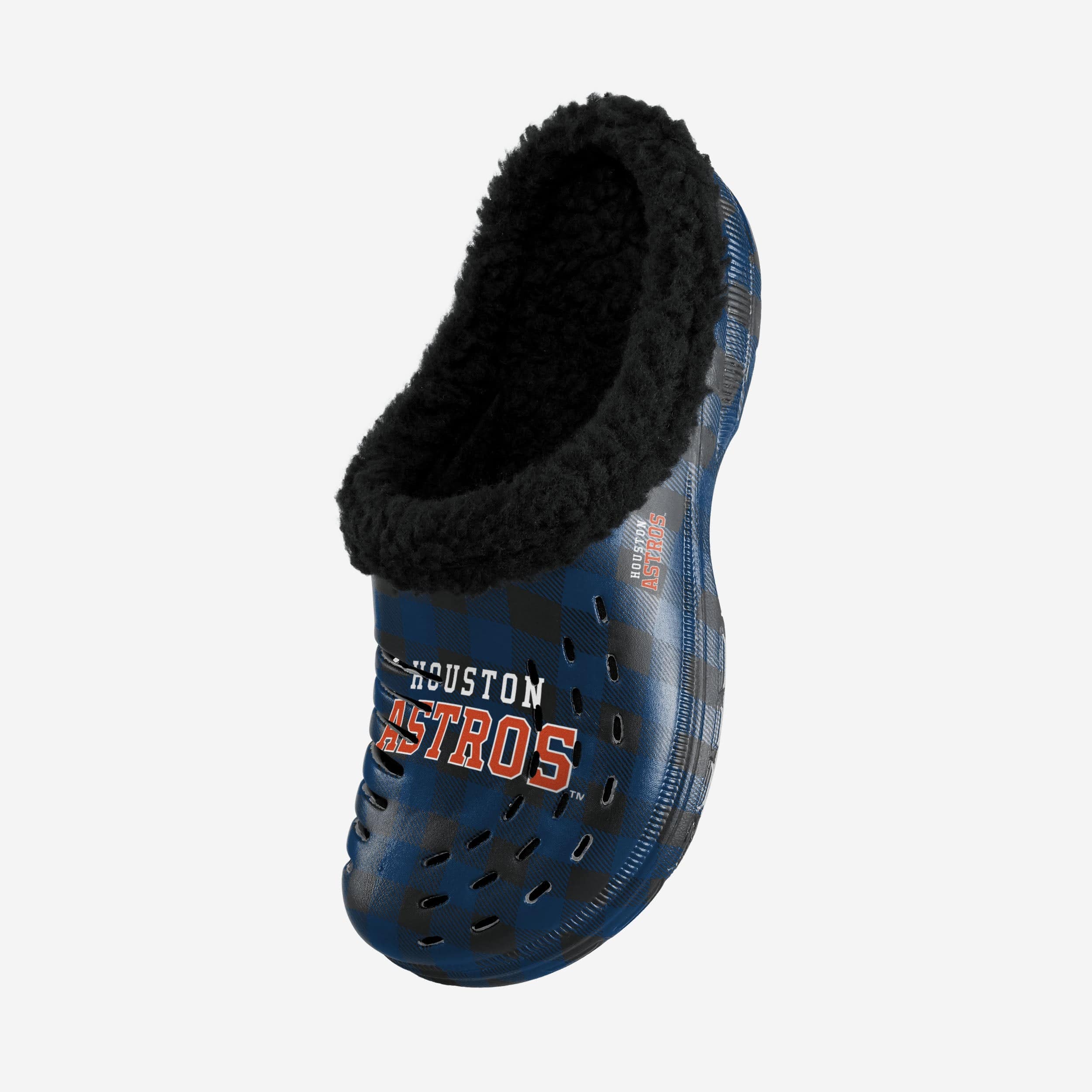 Houston Astros Super Soft Sherpa Lined Buffalo Check Clogs
