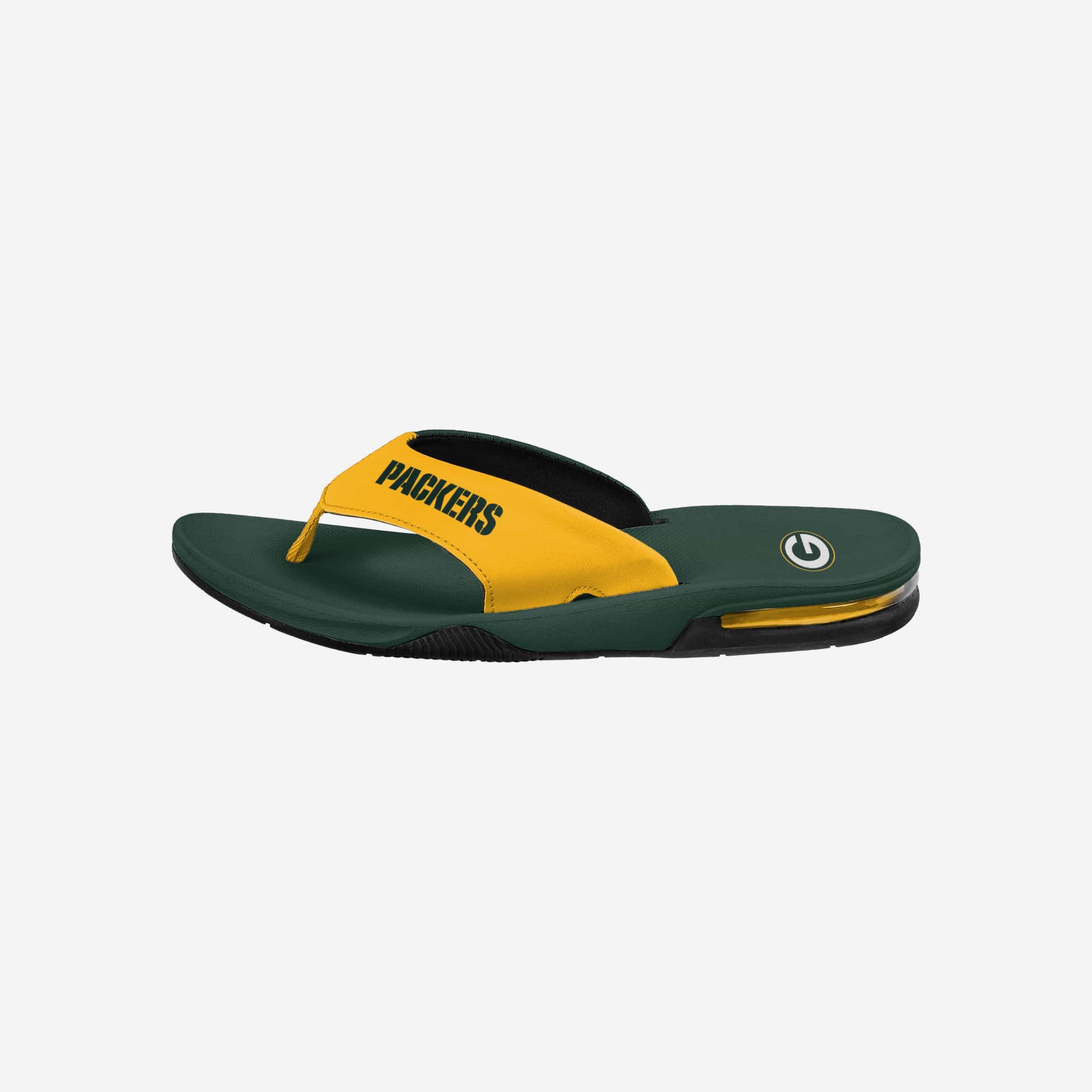 Green Bay Packers Team Color Contour Flip Flops - The Ultimate Fan Gear