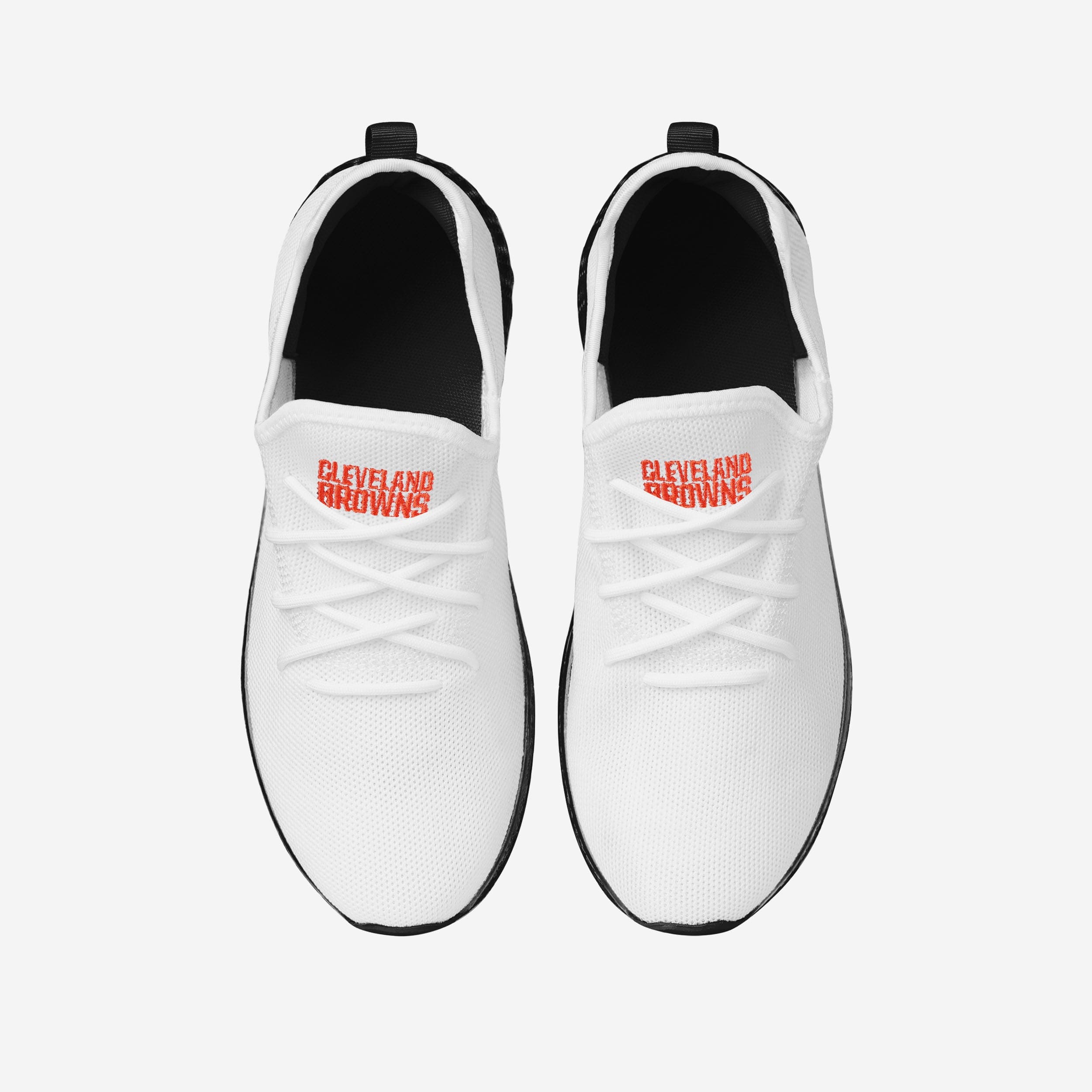 Exciting Cleveland Browns Gradient Midsole White Sneakers