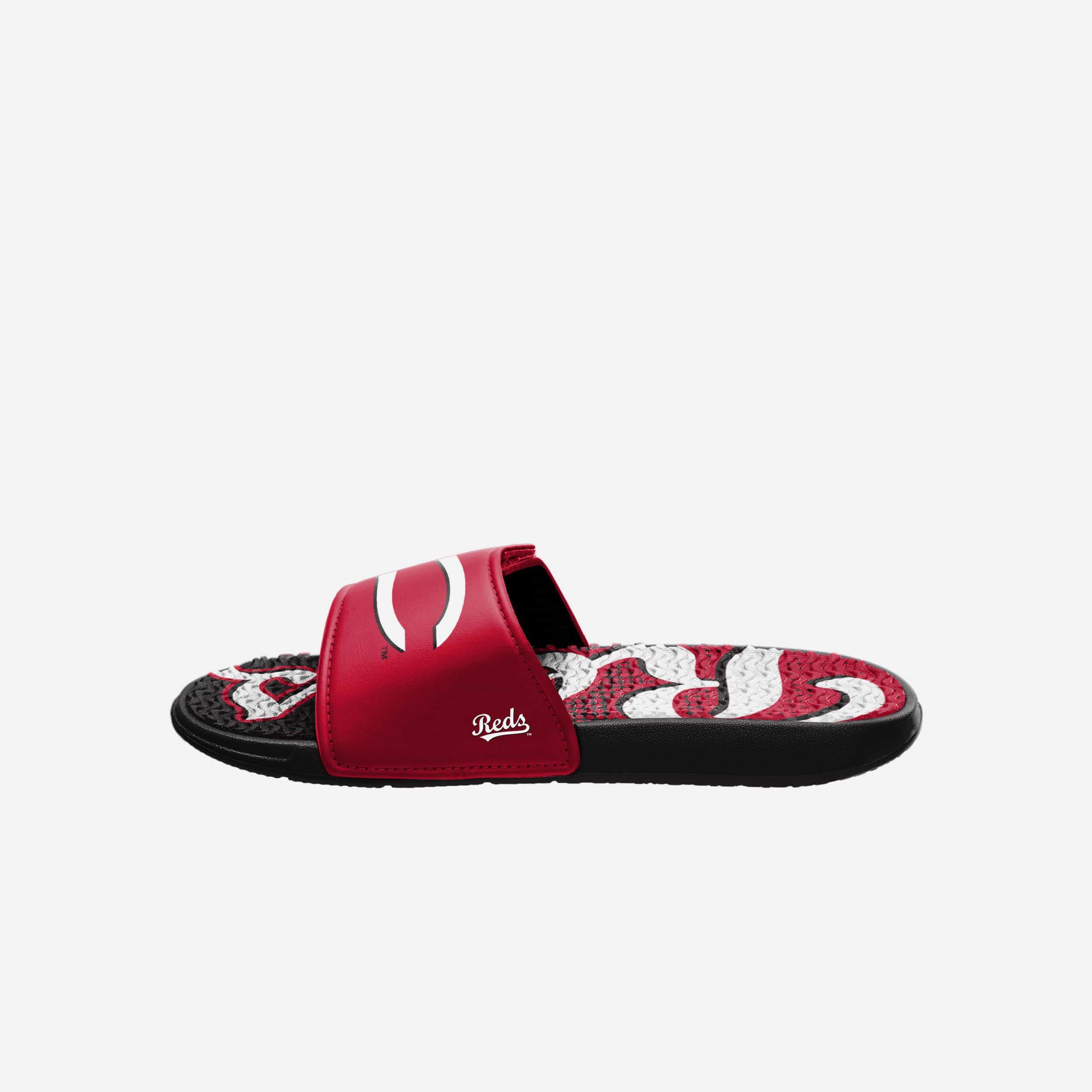 Cincinnati Reds Gradient Wordmark Gel Slides: The Ultimate Comfort for Fans