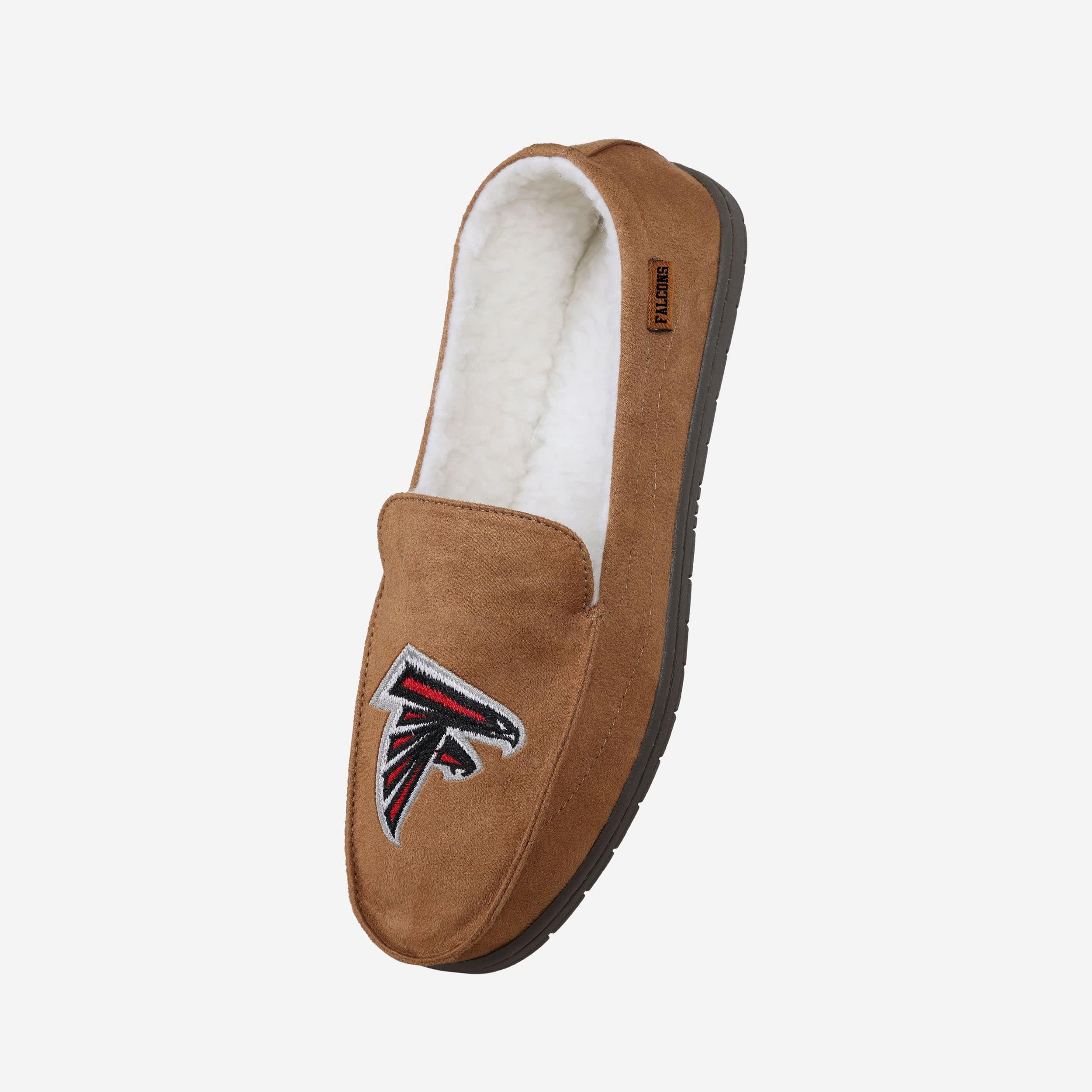 Atlanta Falcons Stylish Beige Moccasin Slippers