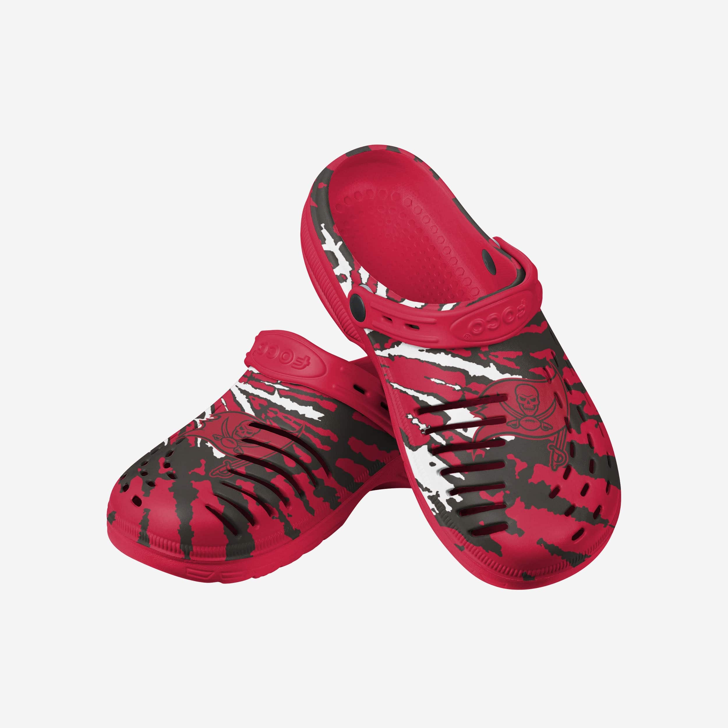 Tampa Bay Buccaneers Stylish Tie - Dye Clogs with Straps