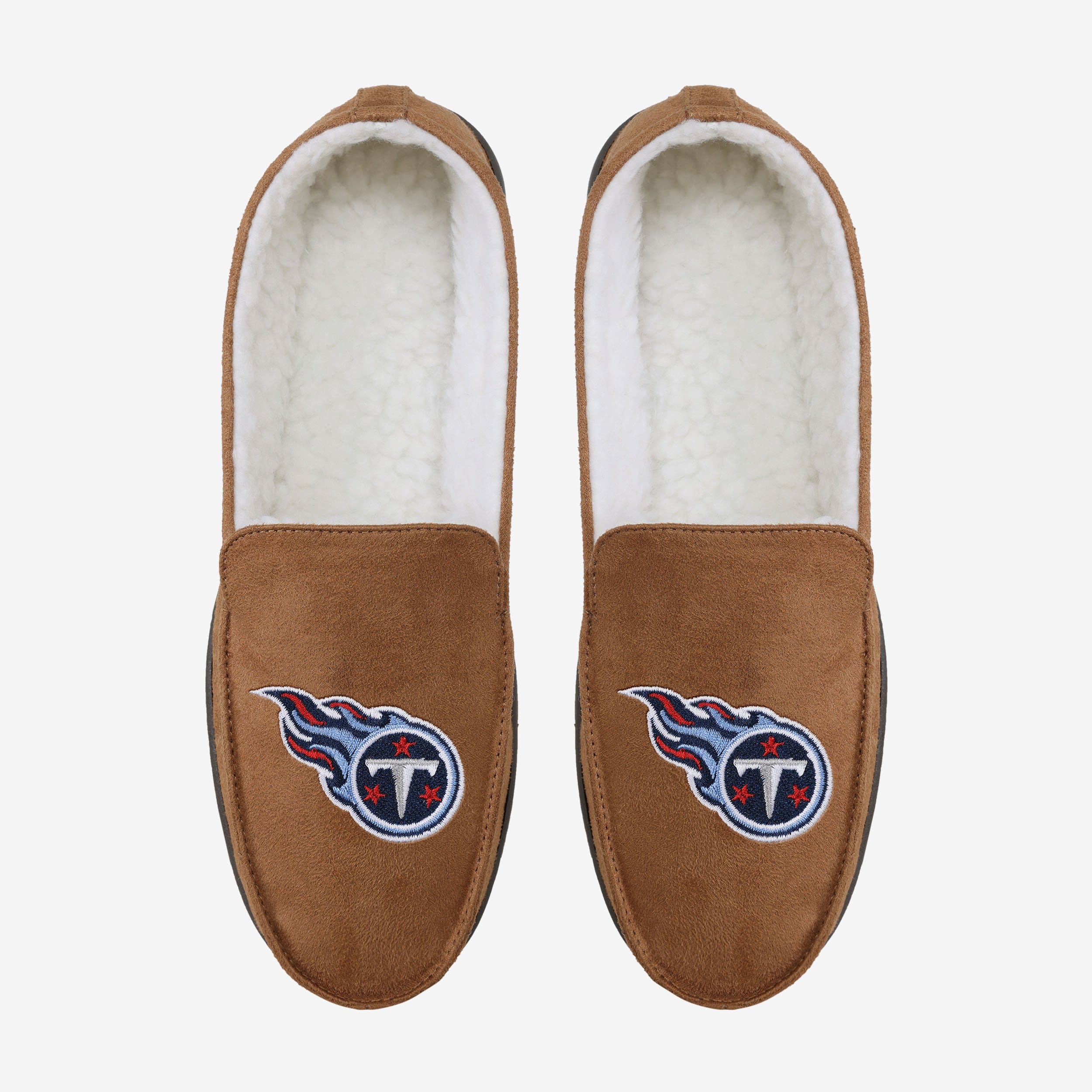 Tennessee Titans Stylish Beige Moccasin Slippers