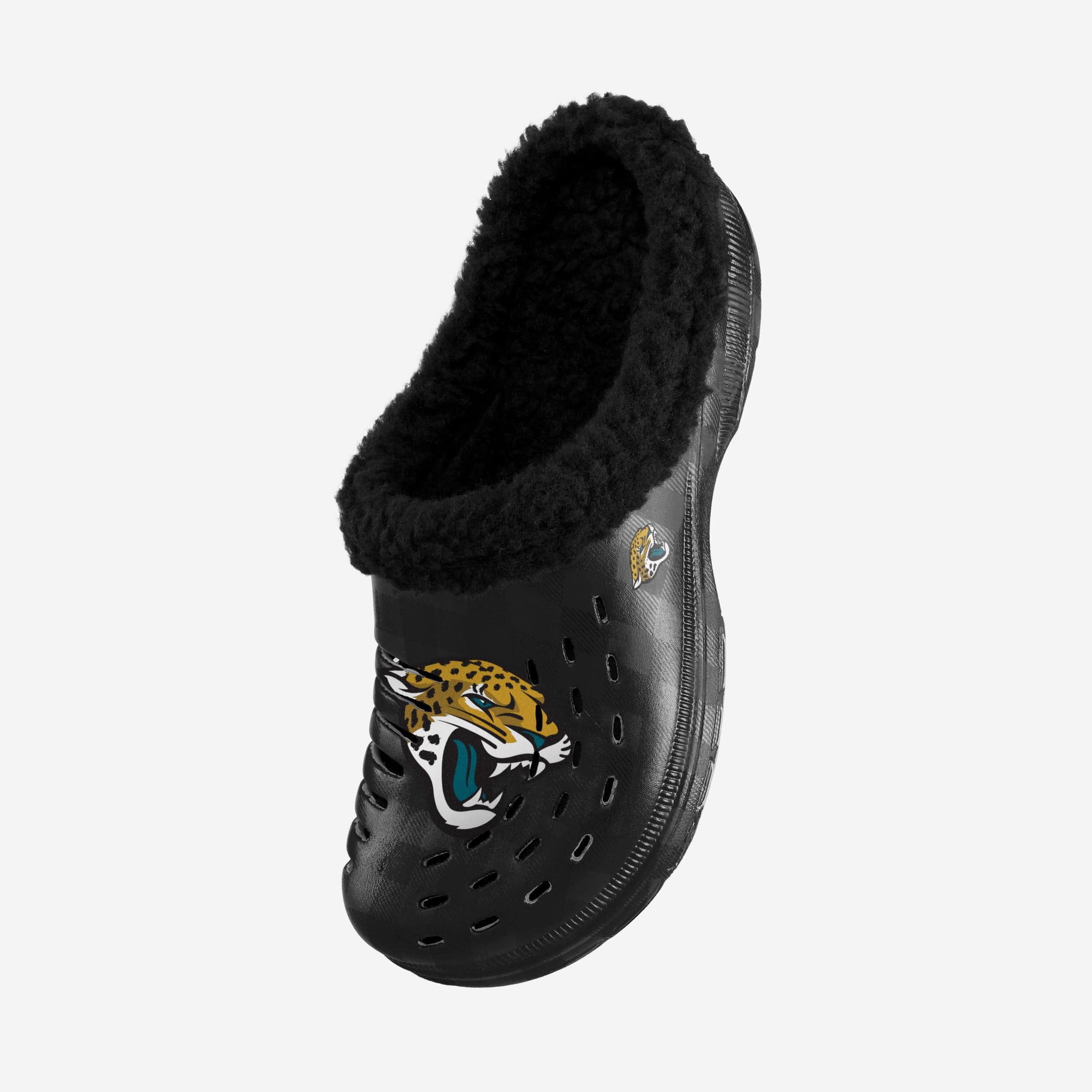 Jacksonville Jaguars Super Cozy Sherpa - Lined Buffalo Check Clogs