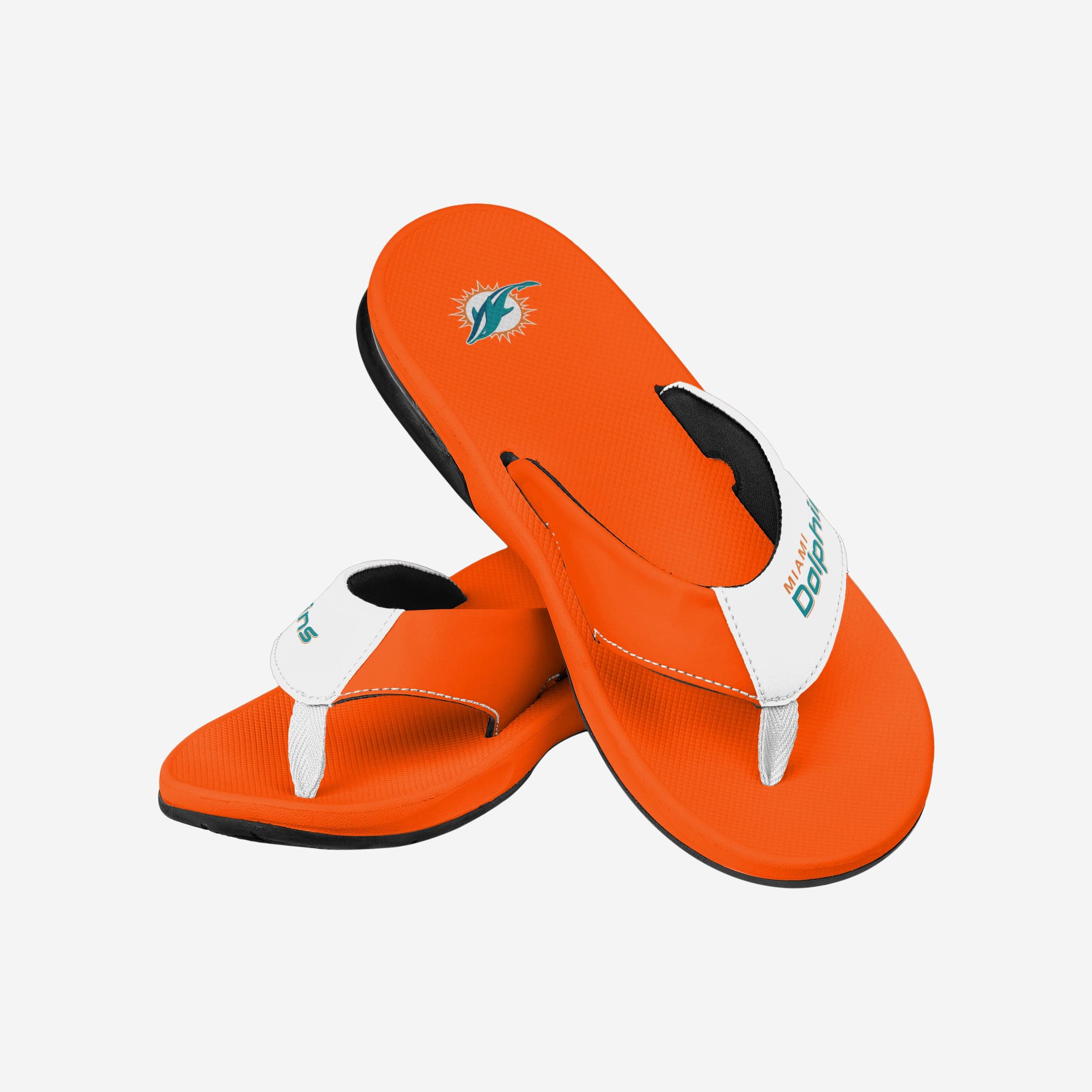 Miami Dolphins Team Color Contour Flip Flops - Must - Haves for Beach and Game Days