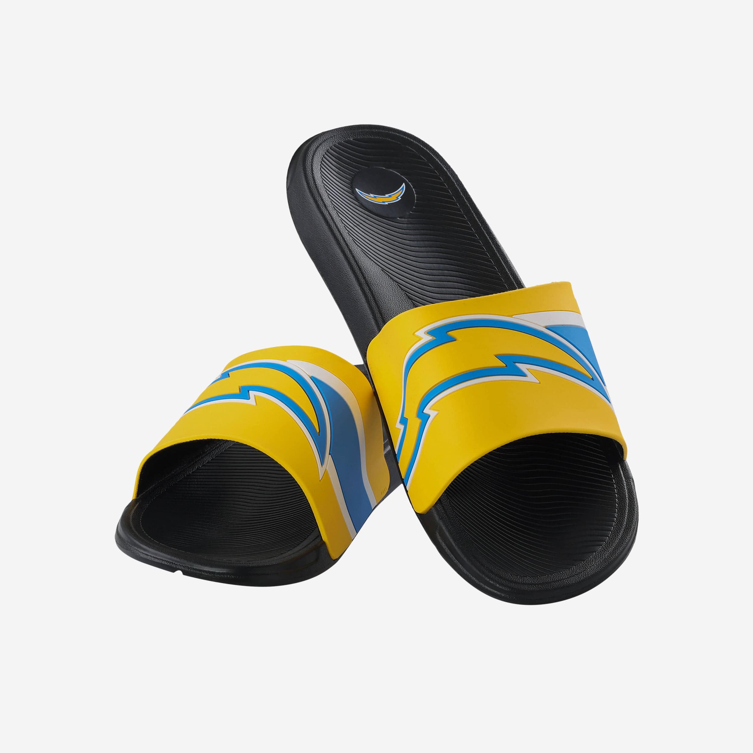 Los Angeles Chargers Stylish Striped Big Logo Raised Slides