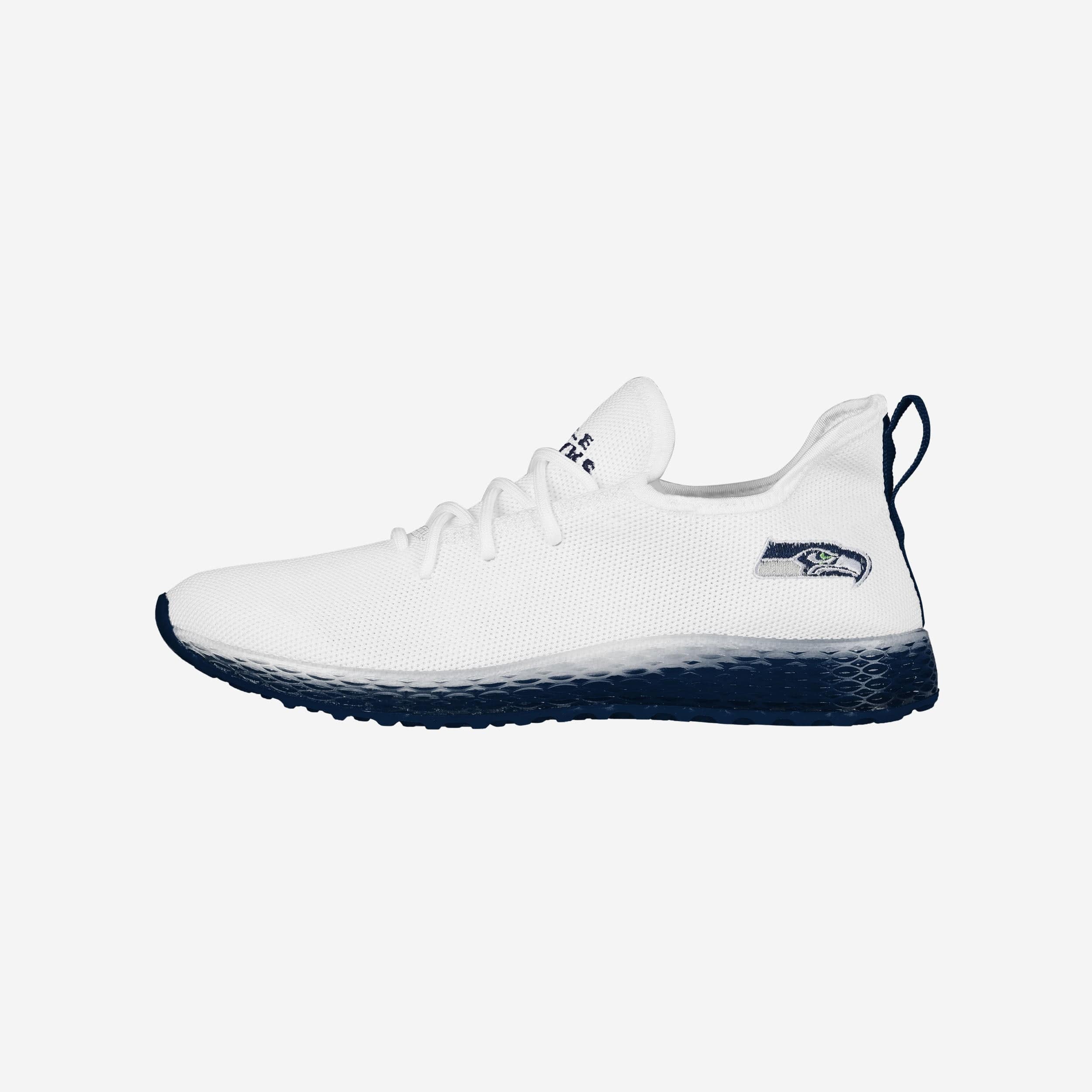 Seattle Seahawks Gradient Midsole White Game-Day Sneakers