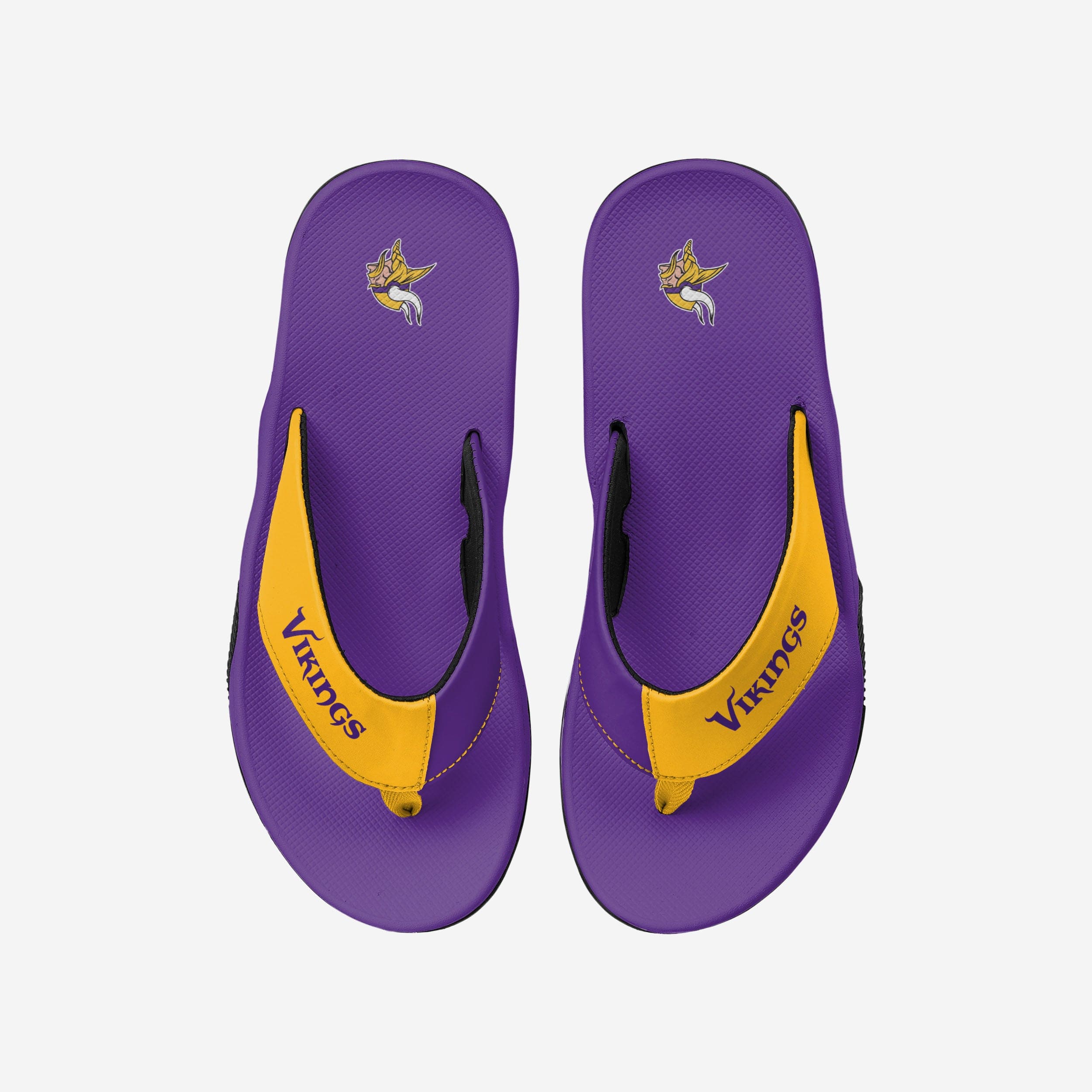 Minnesota Vikings Team Color Contour Flip Flops - The Ultimate Game and Beach Essential