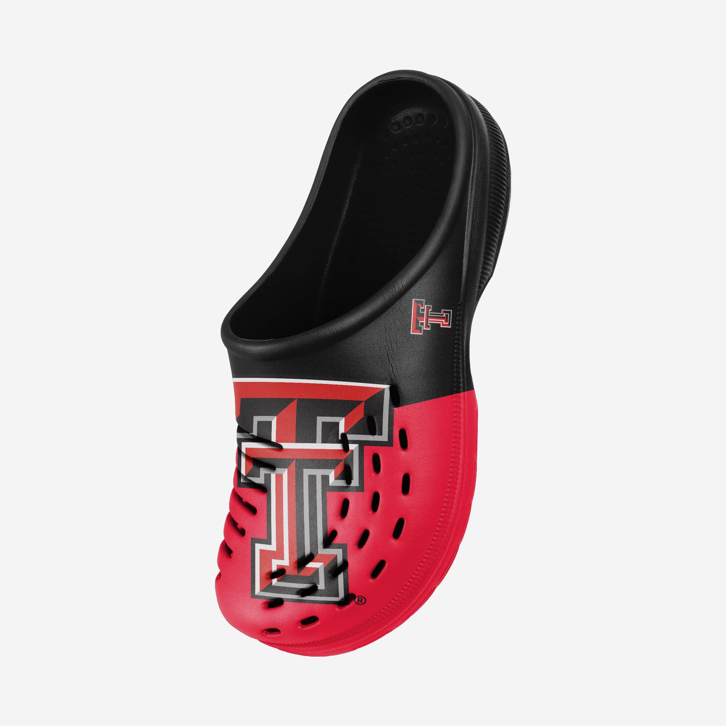 Texas Tech Red Raiders Colorblock Big Logo Clogs - Stylish Team Spirit Footwear