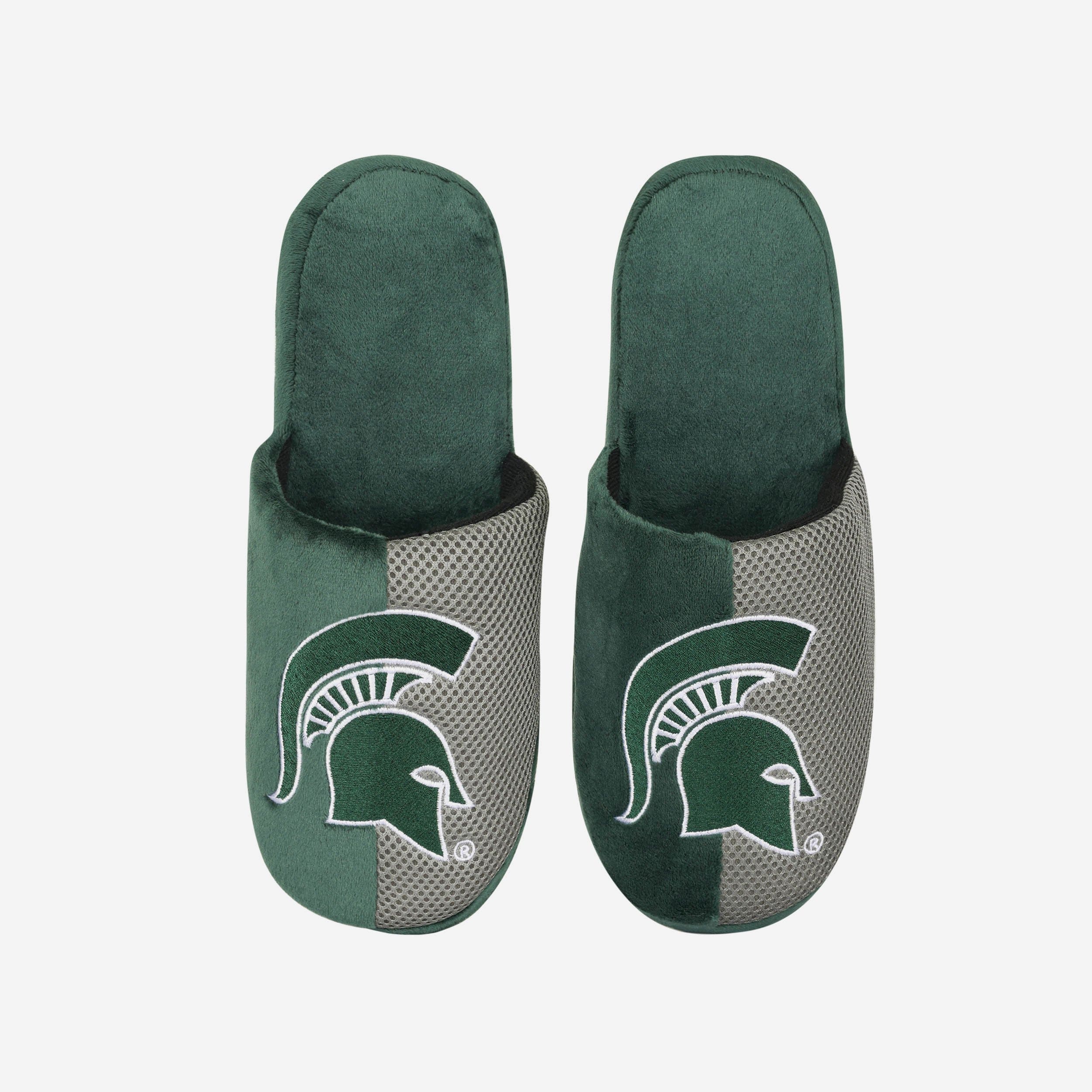 Michigan State Spartans Team Logo Paradise Staycation Slippers
