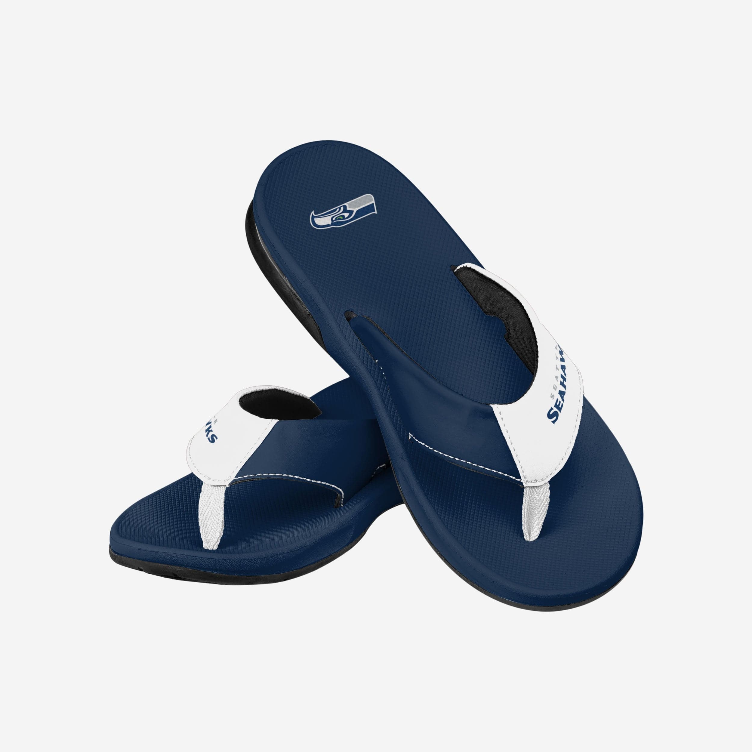 Seattle Seahawks Team Color Contour Flip Flops - Must - Have for Fans!