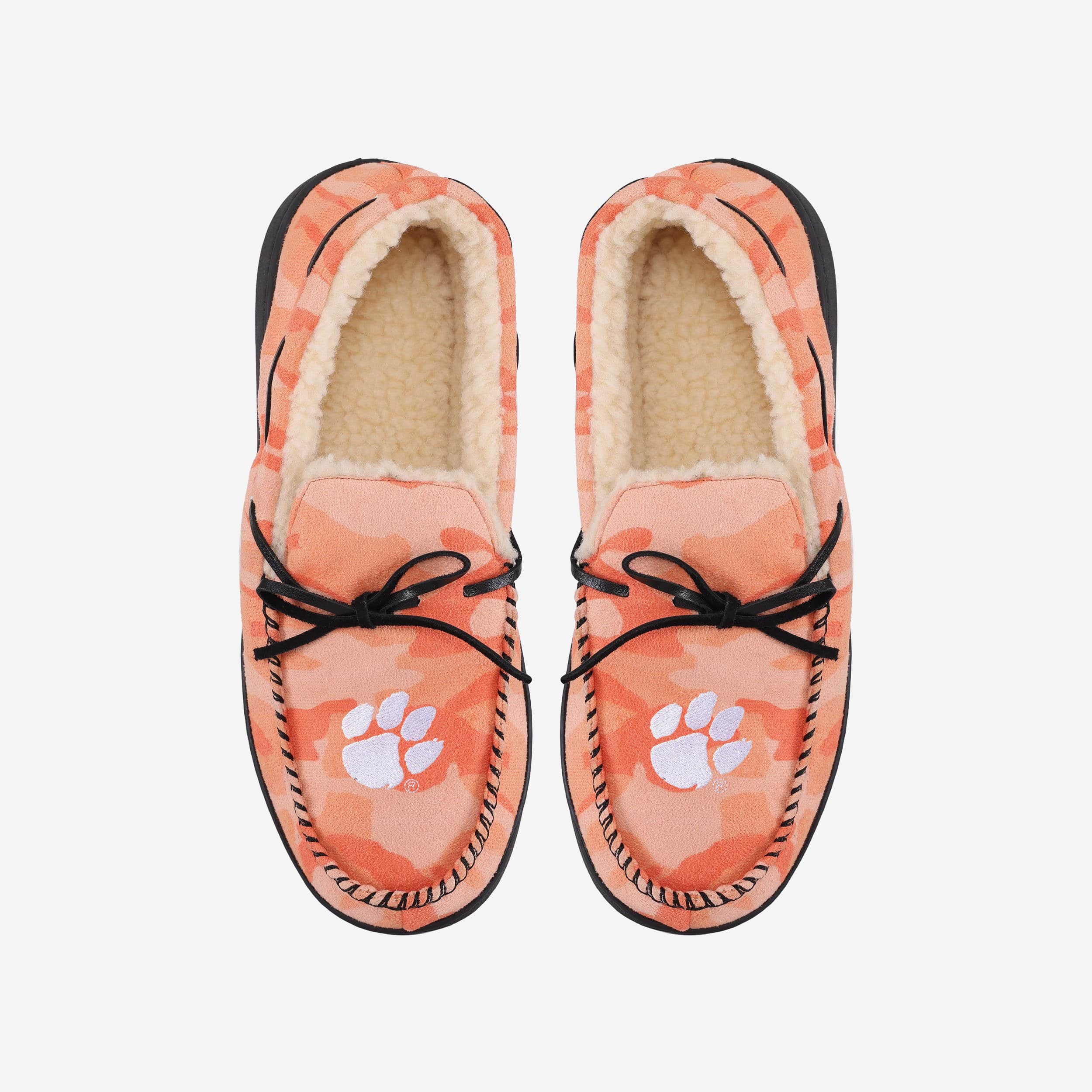 Clemson Tigers Camo-Printed Stylish Moccasin Slippers