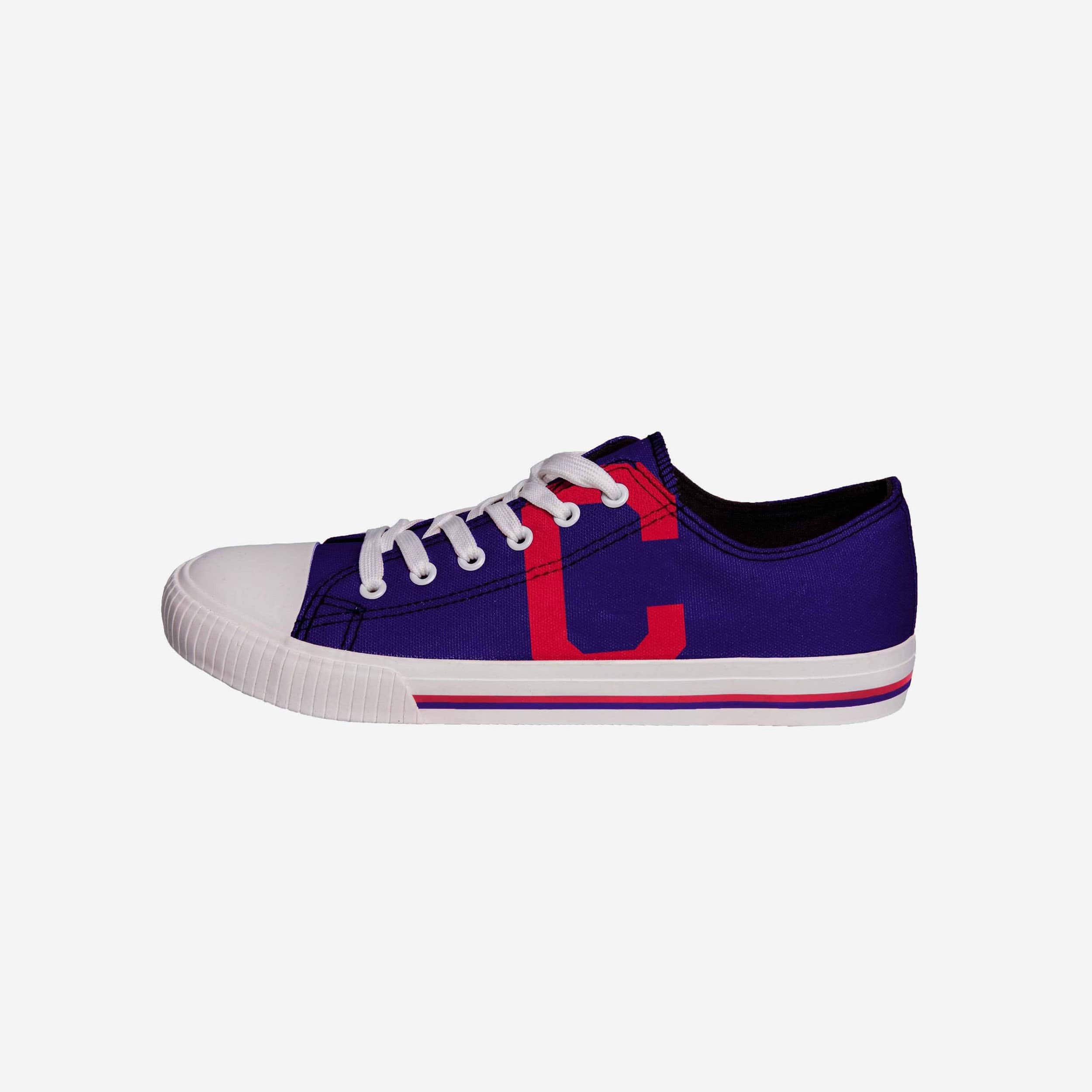 Cleveland Guardians Men's Stylish Low-Top Big Logo Canvas Shoes