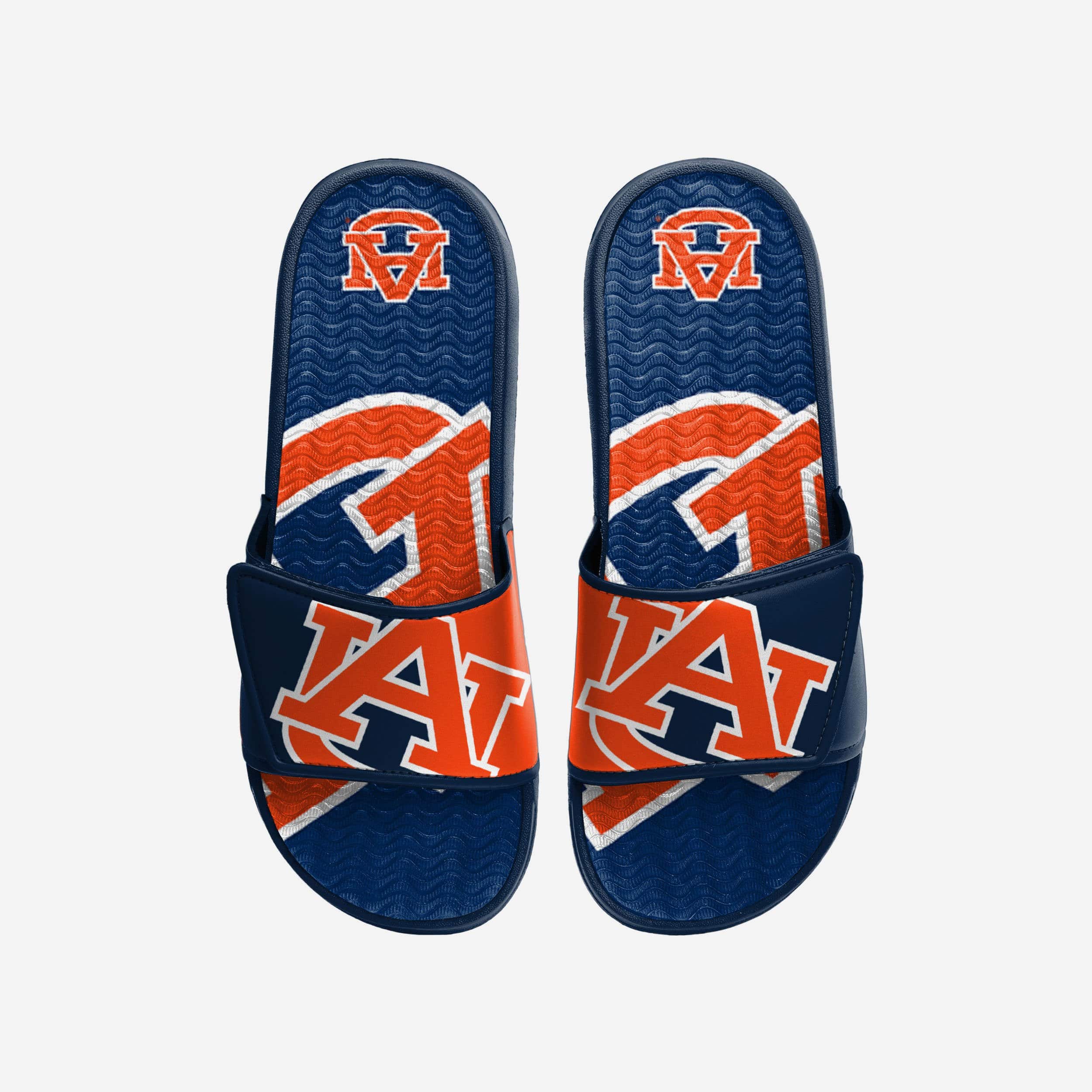 Auburn Tigers Colorblock Big Logo Gel Slides - Show Your Team Spirit!