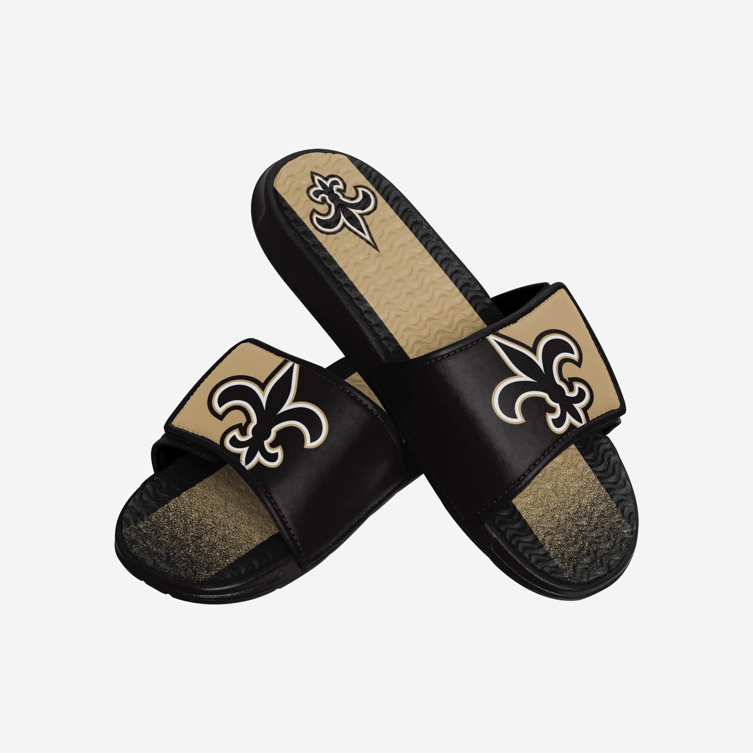 New Orleans Saints Team Stripe Gel Slides - Stylish Fan Footwear