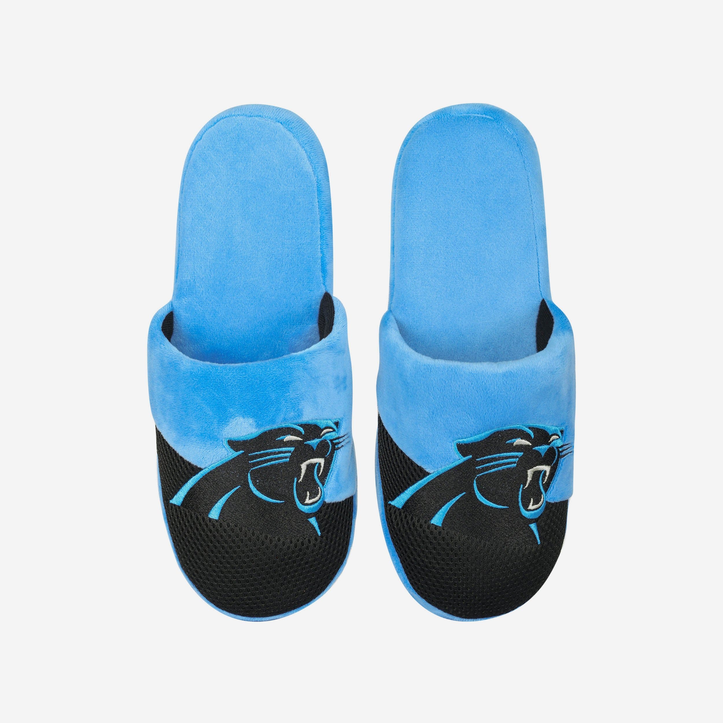 Carolina Panthers Team Logo Luxury Staycation Slippers