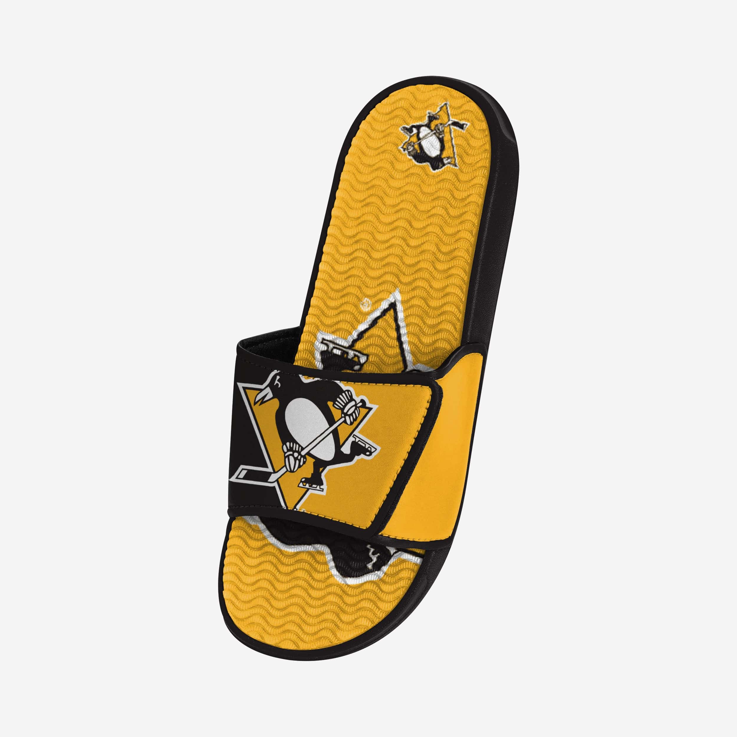 Pittsburgh Penguins Colorblock Gel Slides with Big Logo - Show Your Team Spirit!