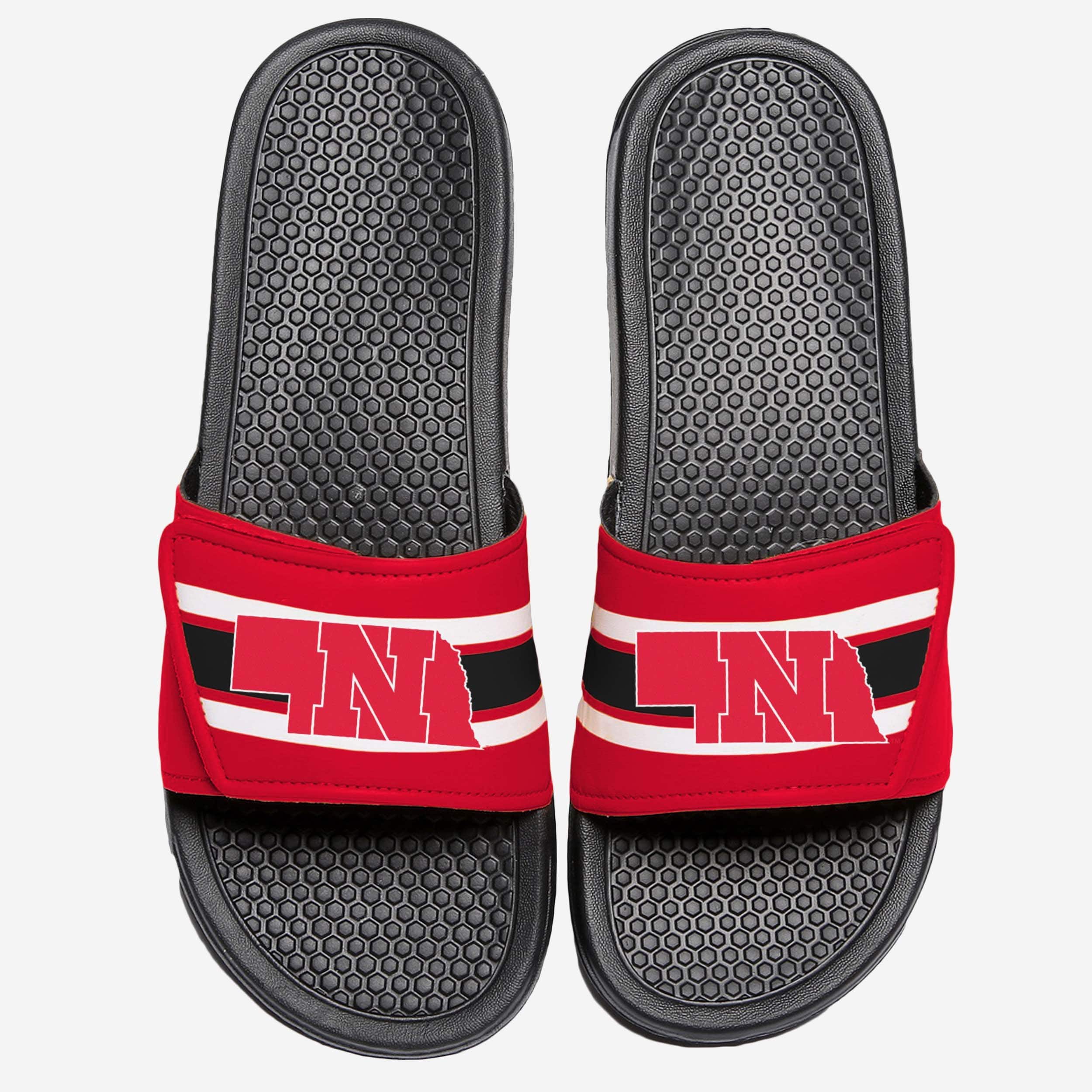 Nebraska Cornhuskers Legacy Stripe Sports Slides - A Must-Have!