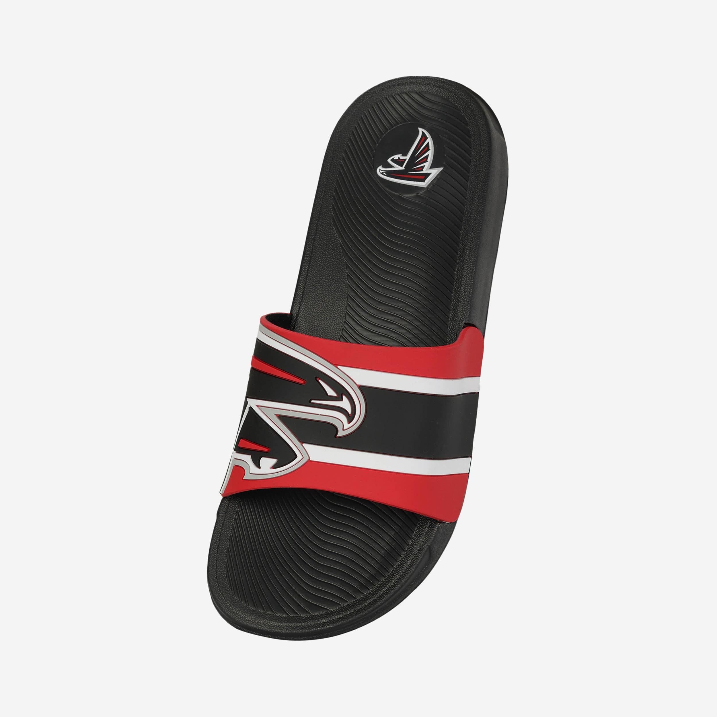 Atlanta Falcons Striped Big Logo Raised Slides - Stylish Team Gear