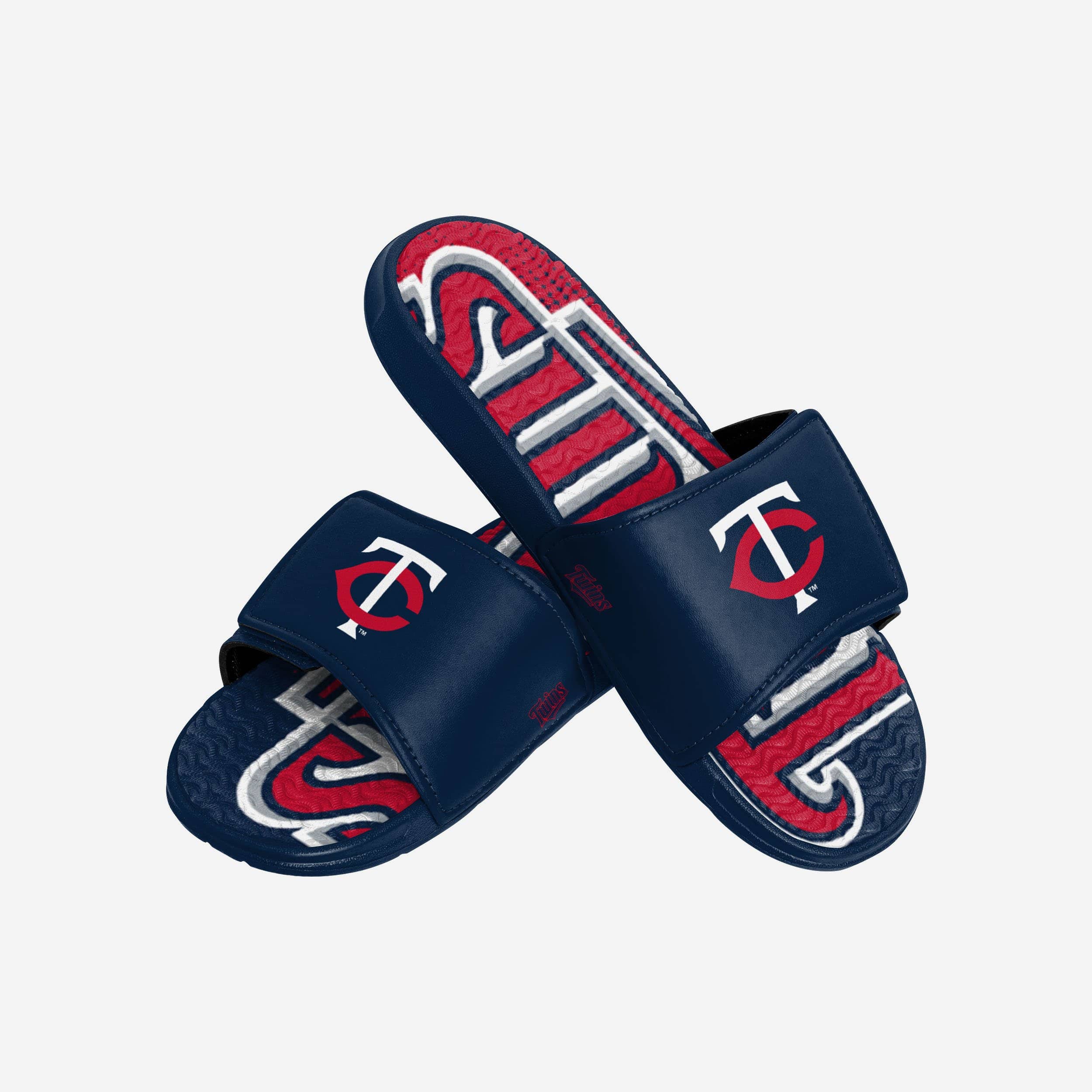 Minnesota Twins Gradient Wordmark Gel Slides: Comfort & Team Spirit!