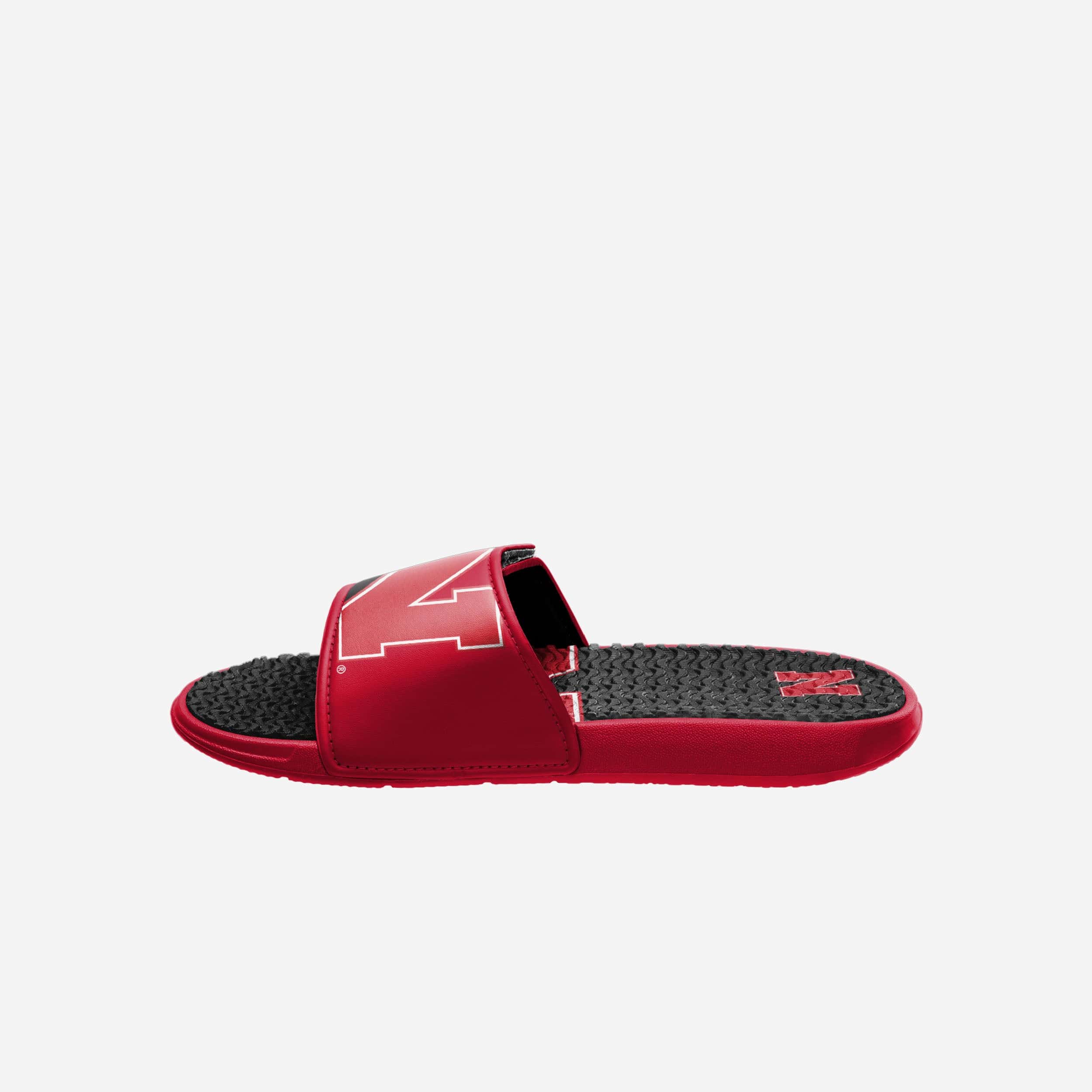 Nebraska Cornhuskers Super Cool Colorblock Big Logo Gel Slides