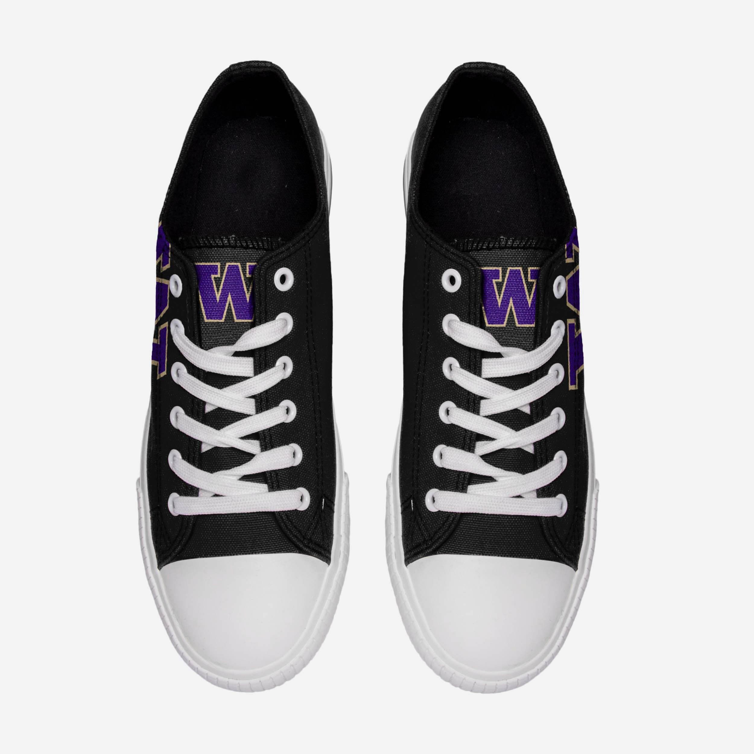 Washington Huskies Men's Low-Top Big Logo Canvas Sneakers - Show Your Team Spirit!