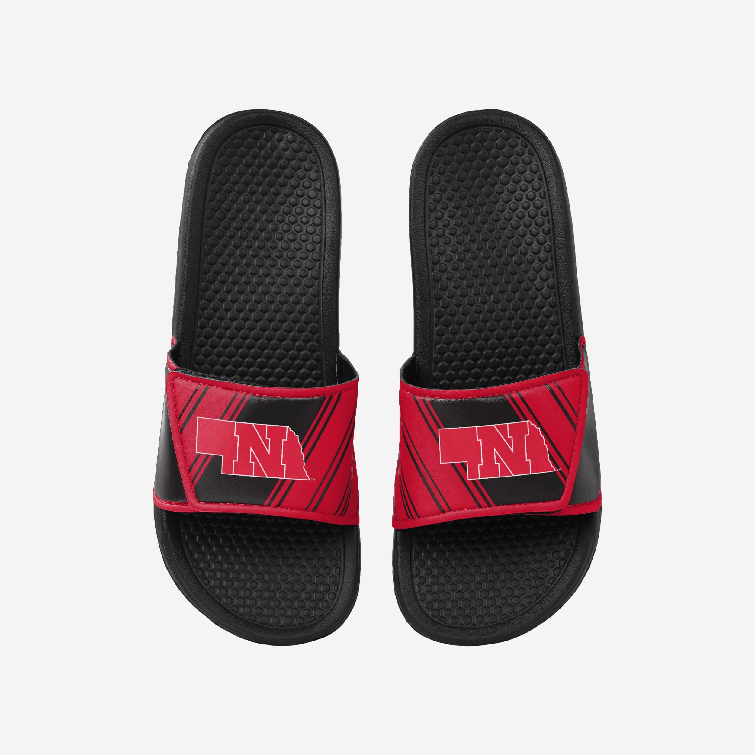 Nebraska Cornhuskers Legacy Velcro Sport Slides - Ultimate Fandom Footwear