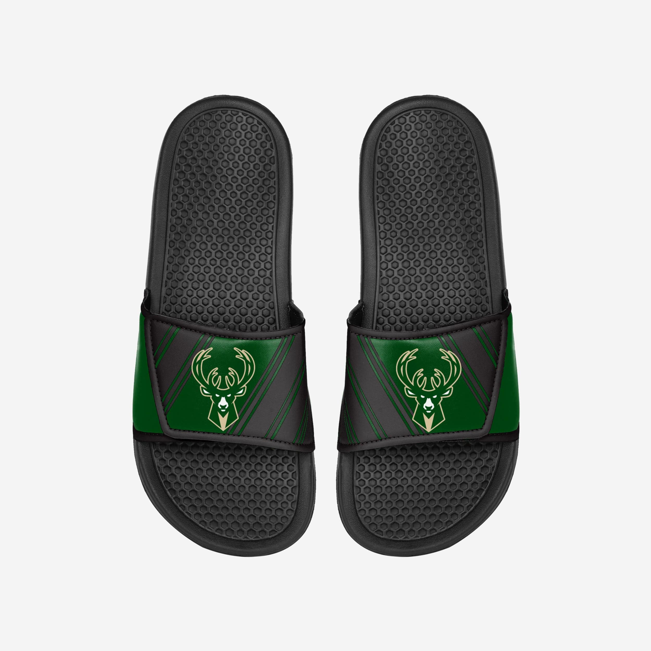 Milwaukee Bucks Unbeatable Legacy Velcro Sport Slides