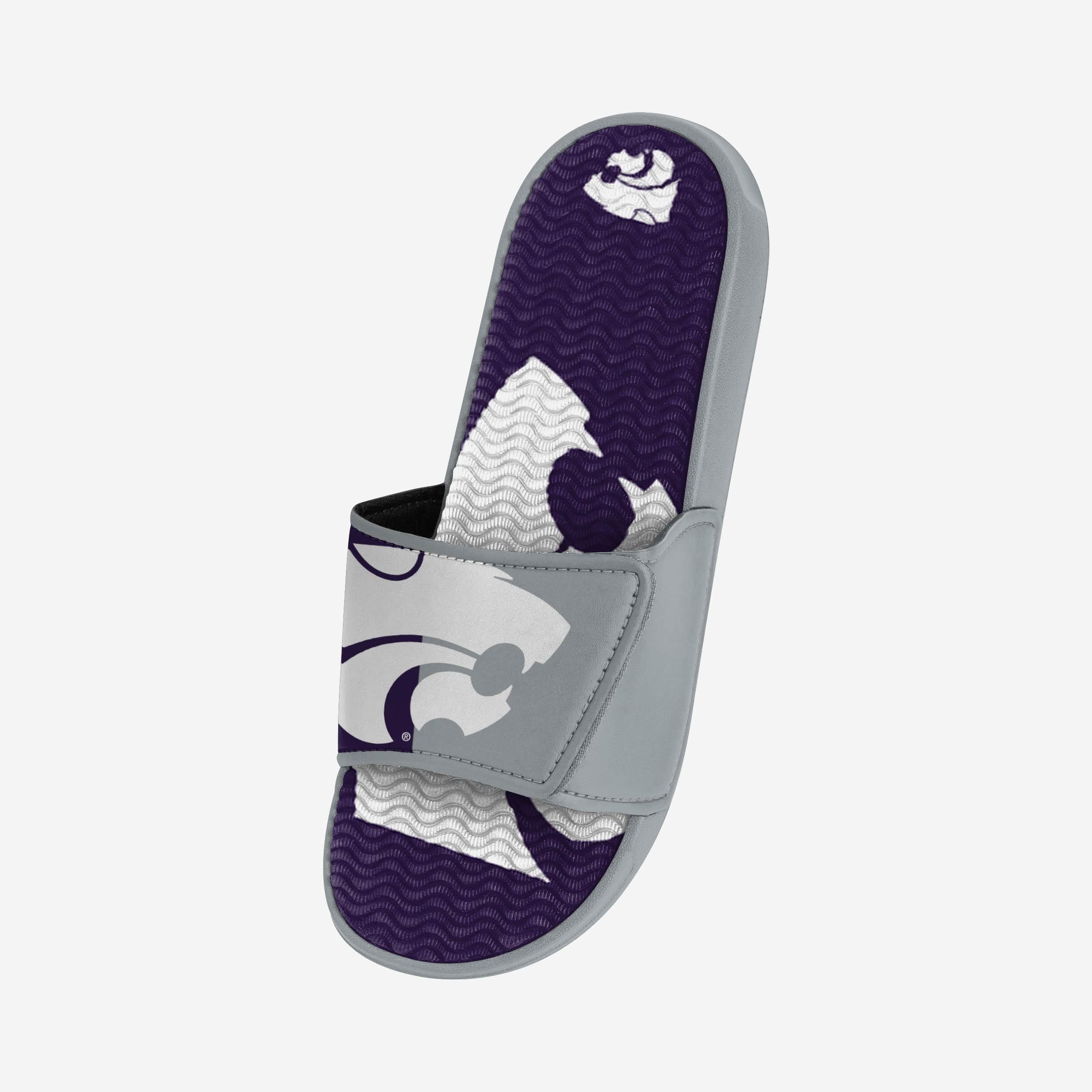 Kansas State Wildcats Colorblock Big Logo Gel Slides - Show Your Team Spirit!