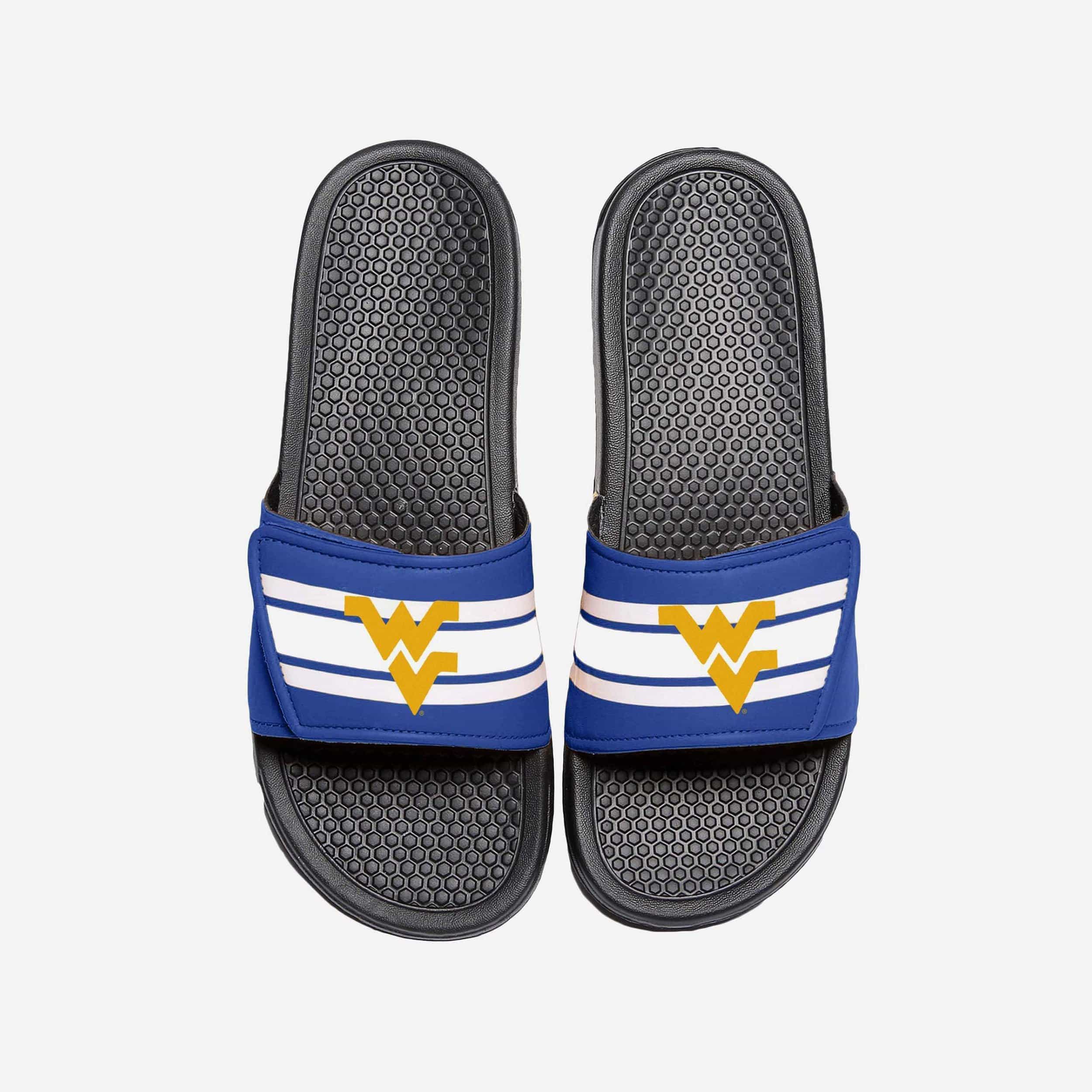 West Virginia Mountaineers Stylish Stripe Legacy Sport Slides