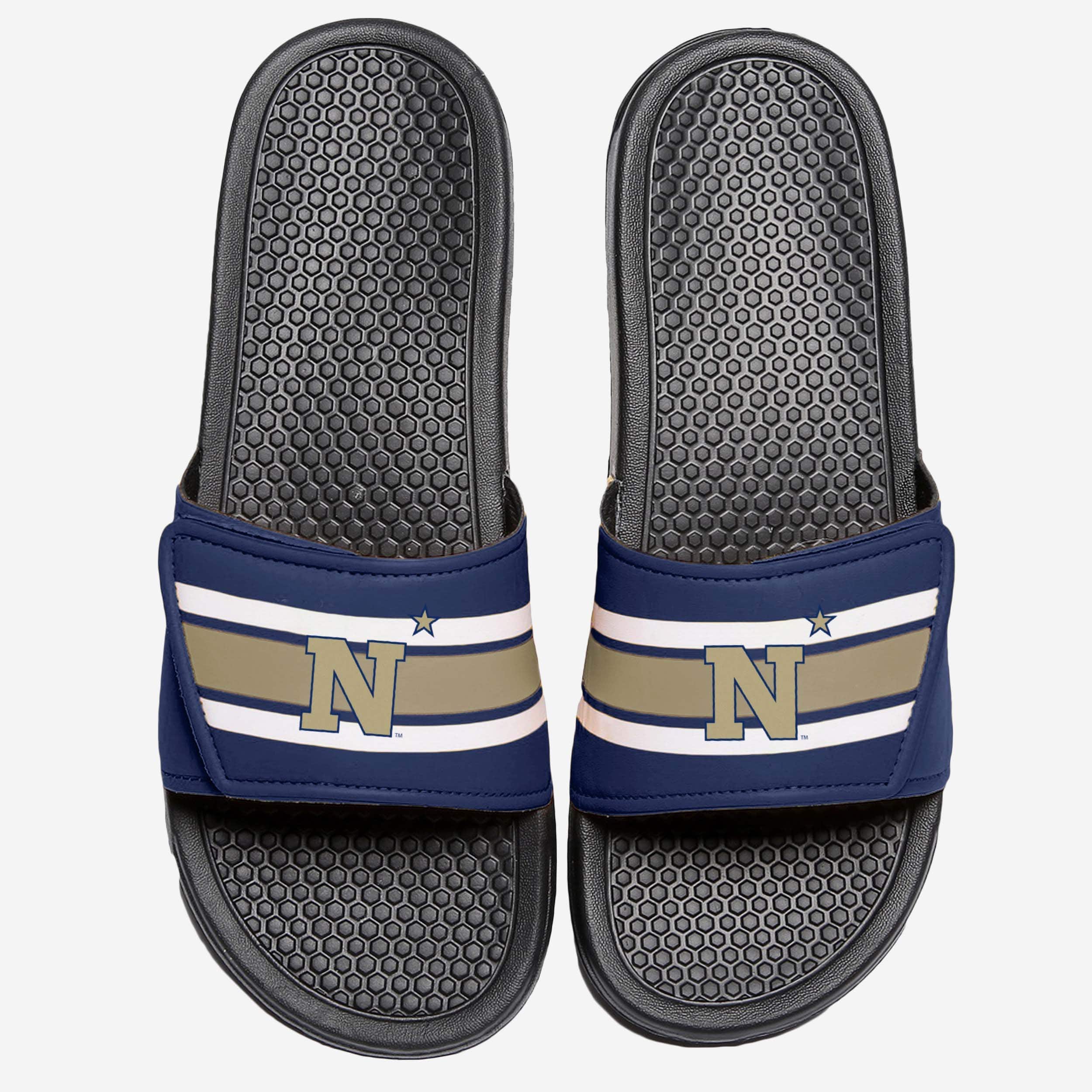 Navy Midshipmen Stripe Legacy Velcro Sport Slides - Your Must - Have Footwear