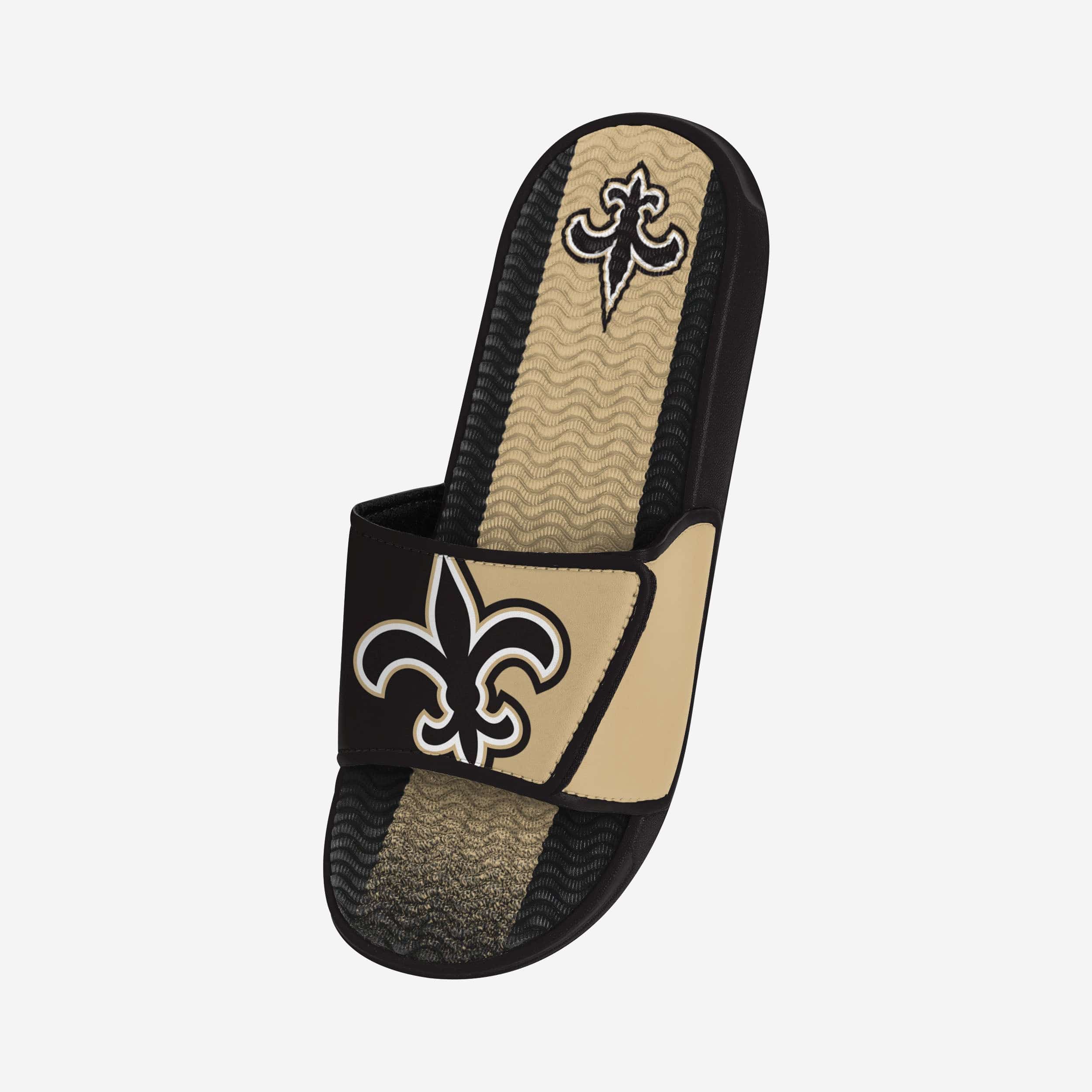 New Orleans Saints Team Stripe Gel Slides - Stylish Fan Footwear