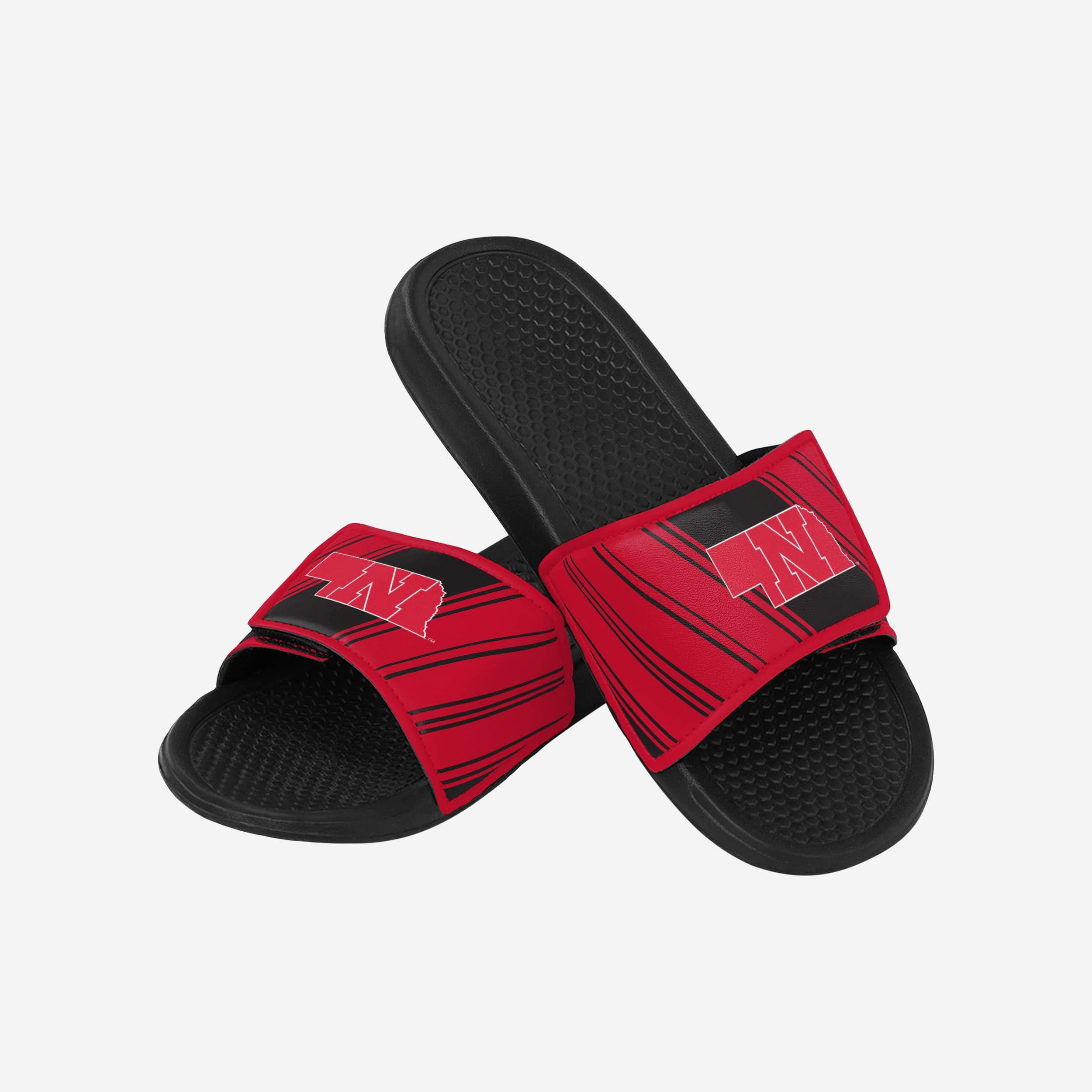 Nebraska Cornhuskers Legacy Velcro Sport Slides - Ultimate Fandom Footwear
