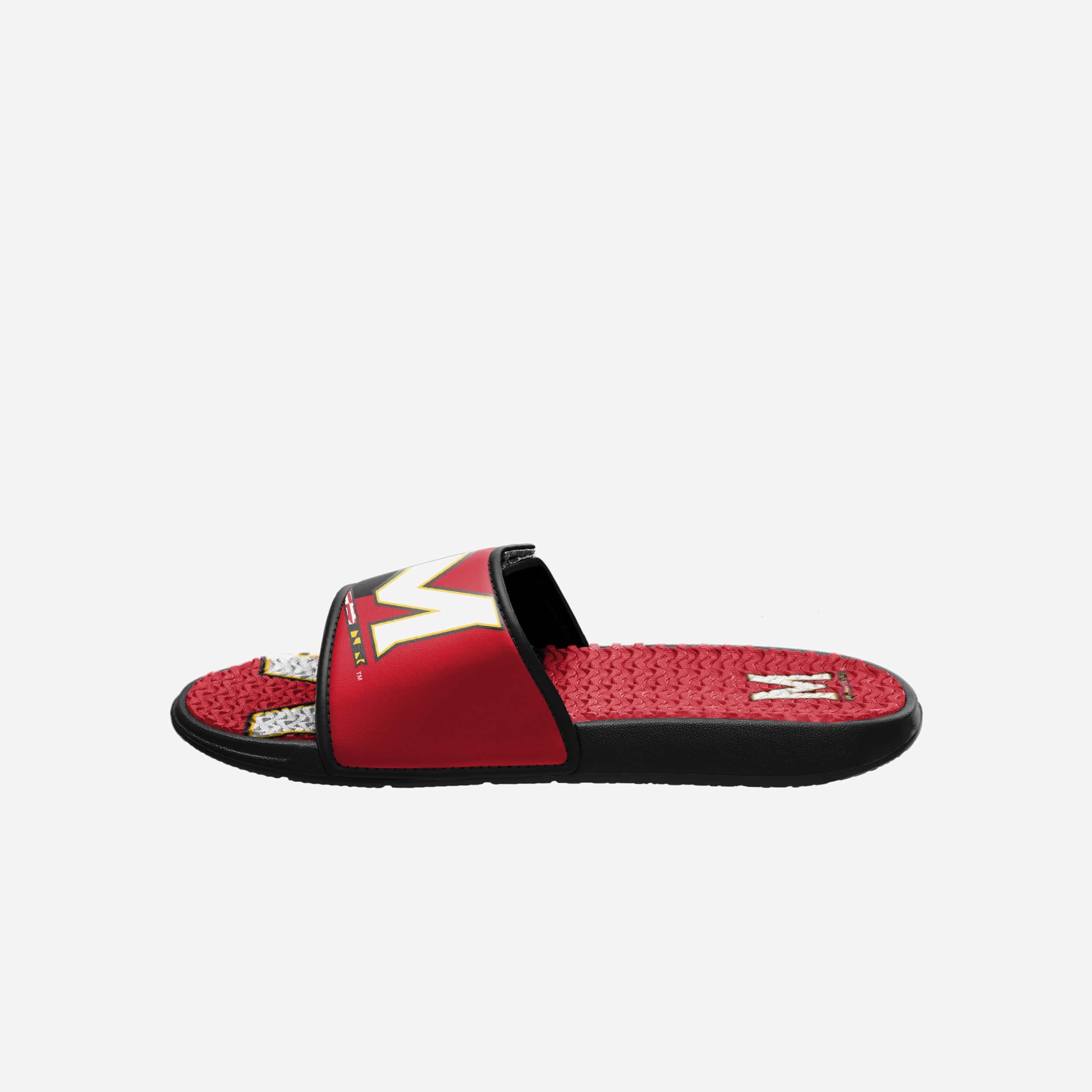 Maryland Terrapins Colorblock Big Logo Gel Slides - Show Your Team Spirit!