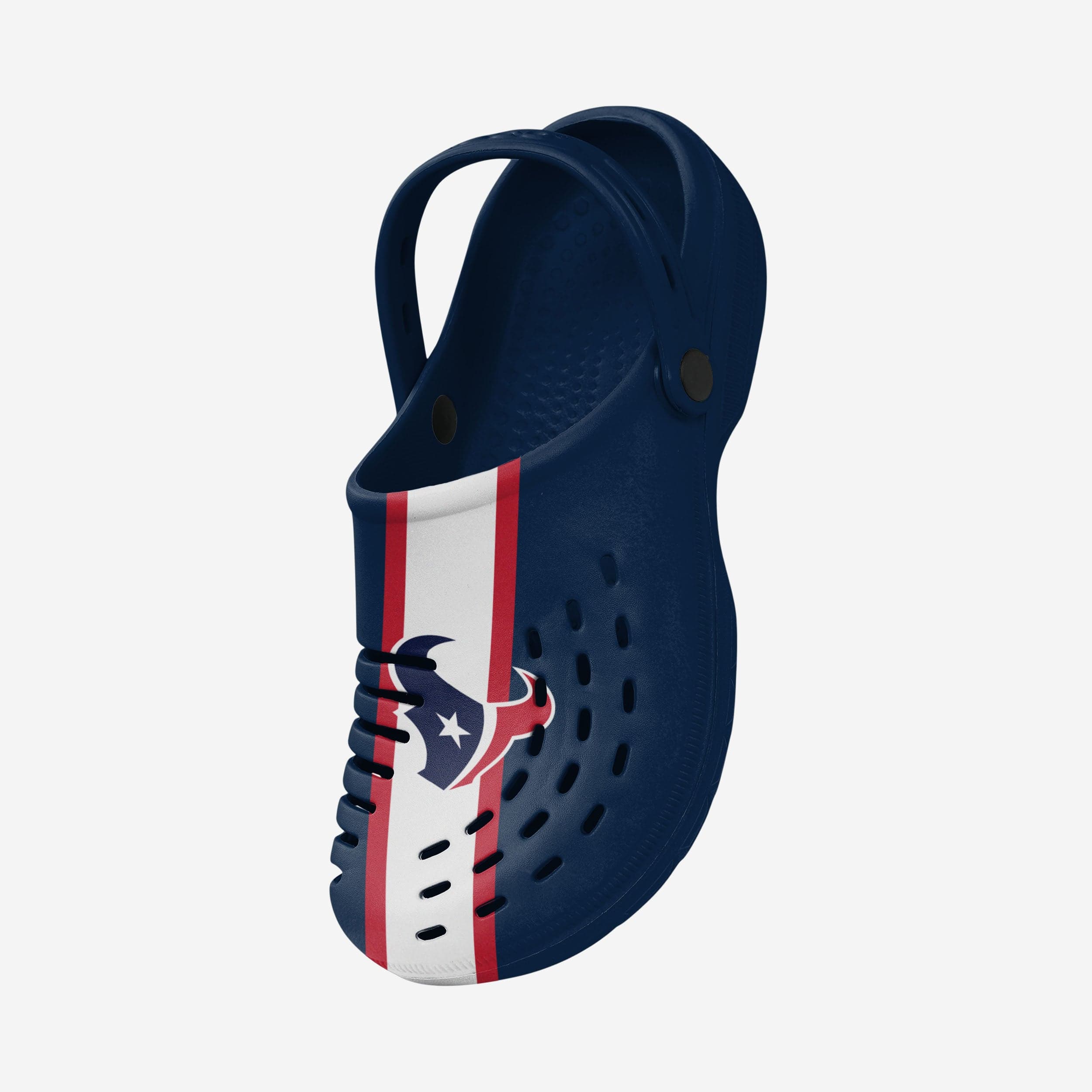 Houston Texans Stylish Team Stripe Clogs with Straps