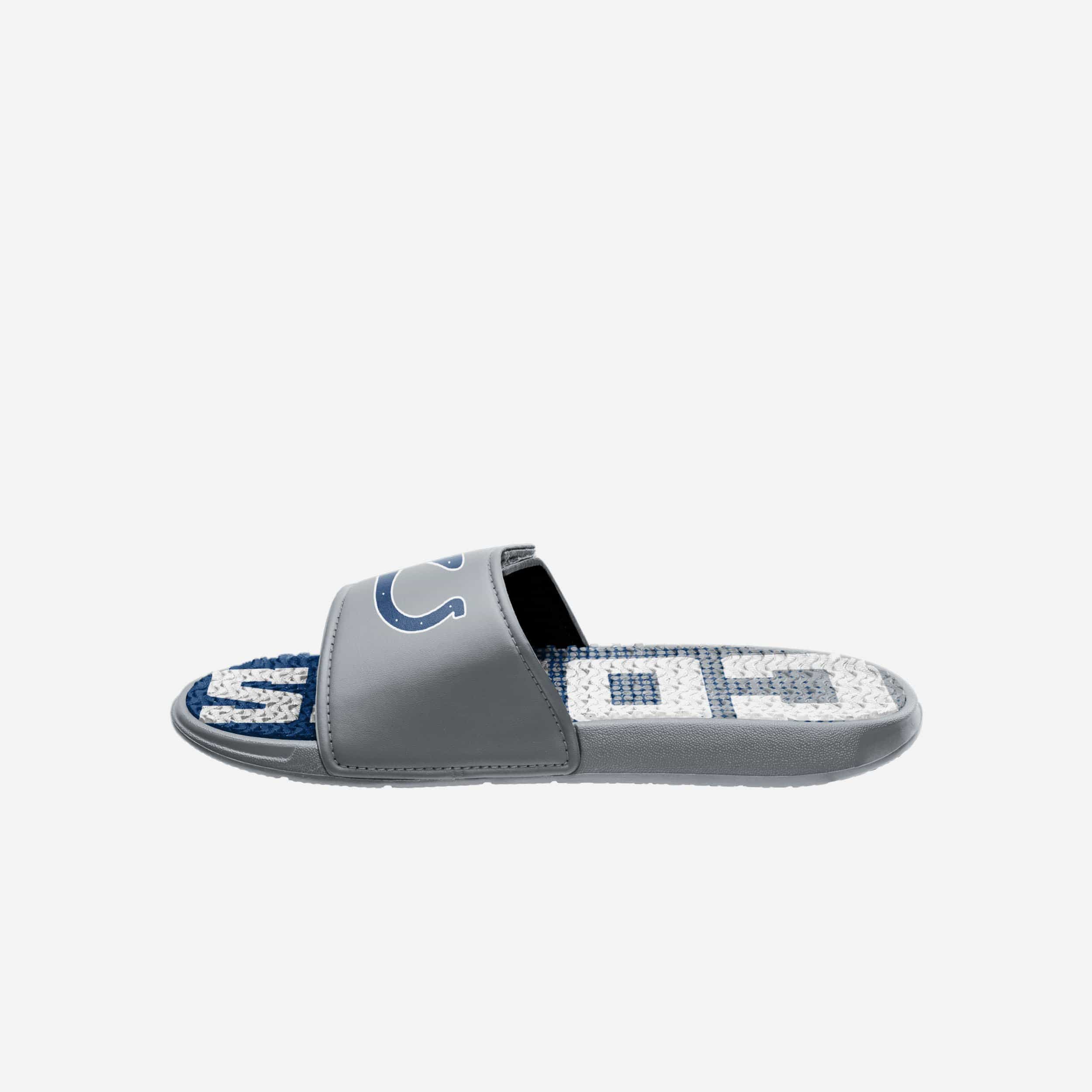 Indianapolis Colts Gradient Wordmark Gel Slides - Ultimate Comfort for Fans