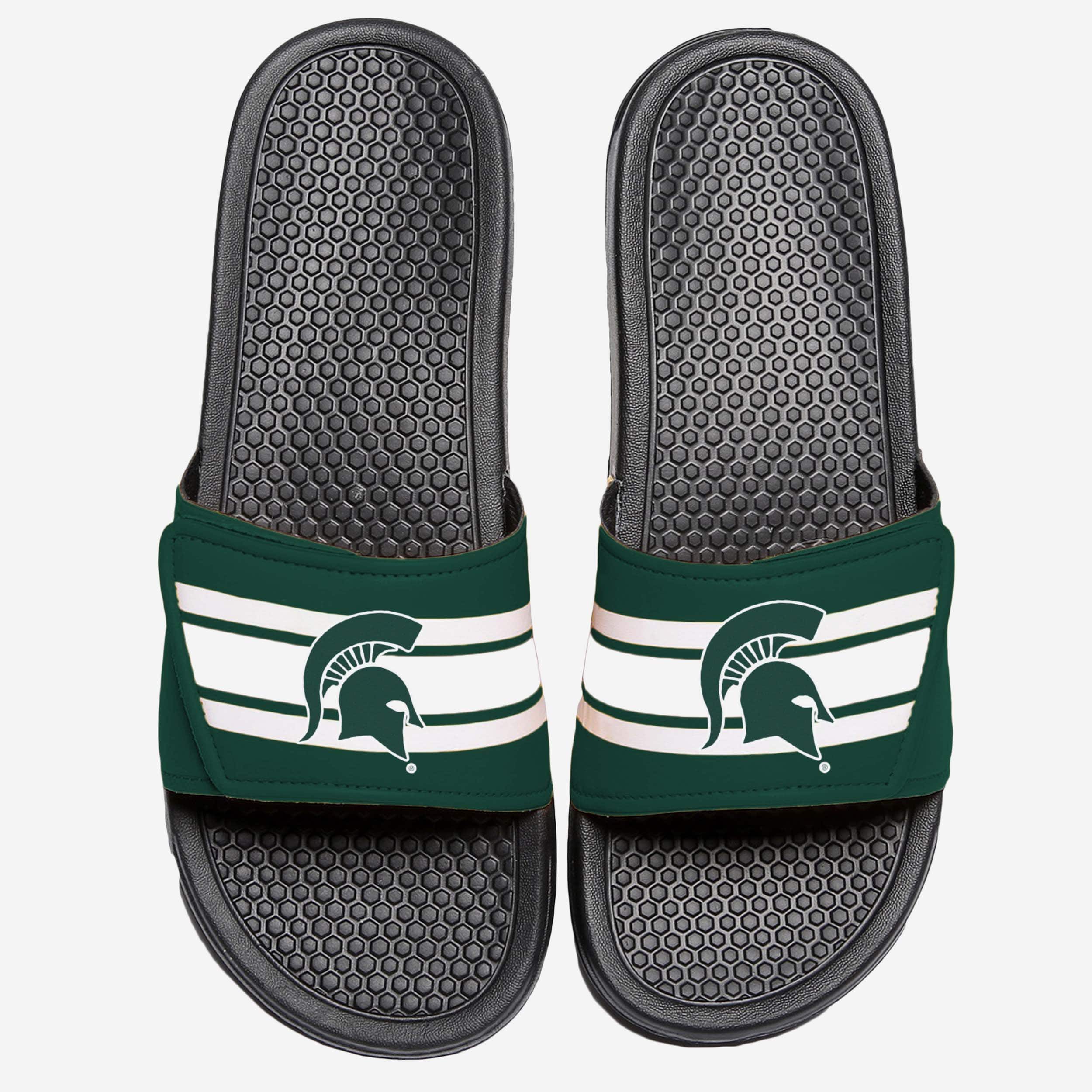 Michigan State Spartans Stylish Stripe Legacy Sport Slides
