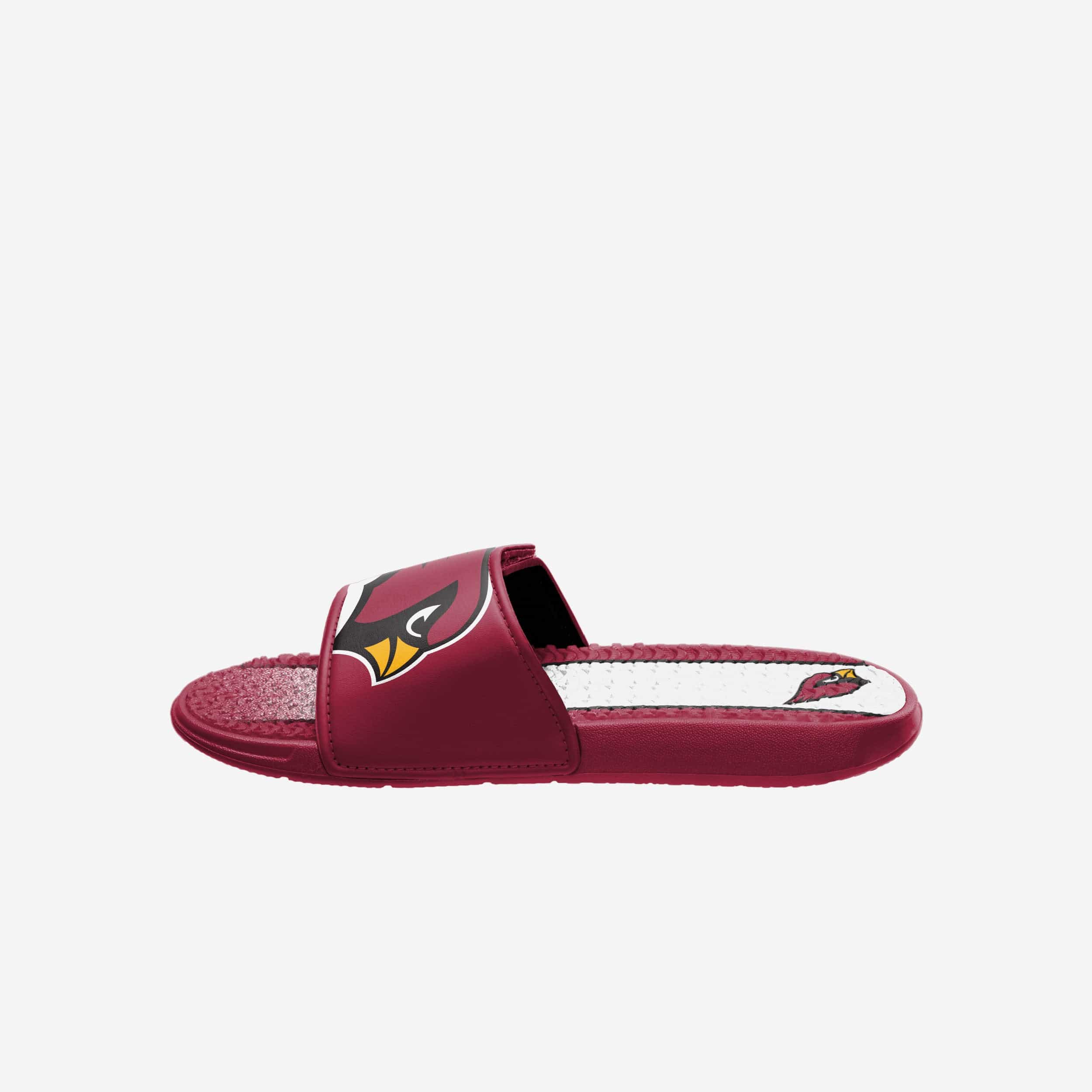 Arizona Cardinals Team Stripe Gel Slides - Stylish and Comfortable Fan Footwear